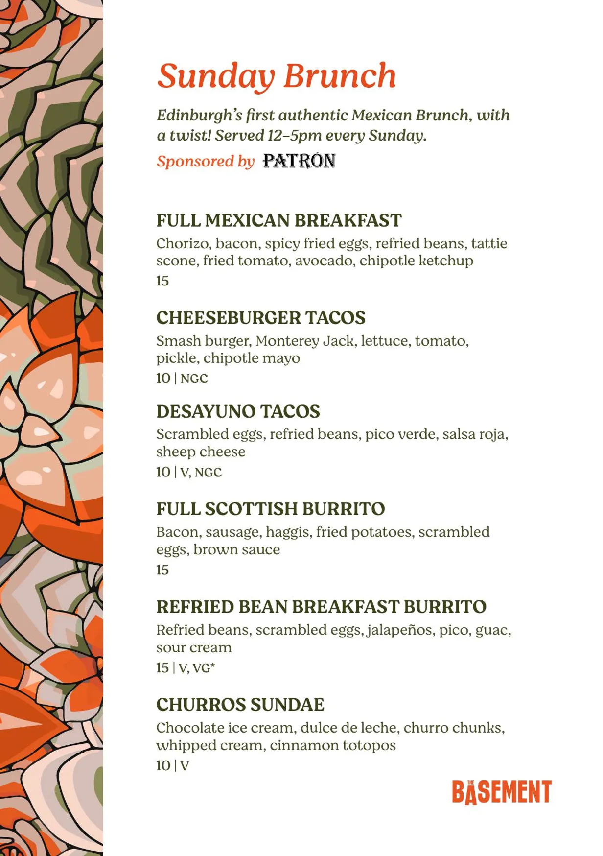 The Basement menu, page 4