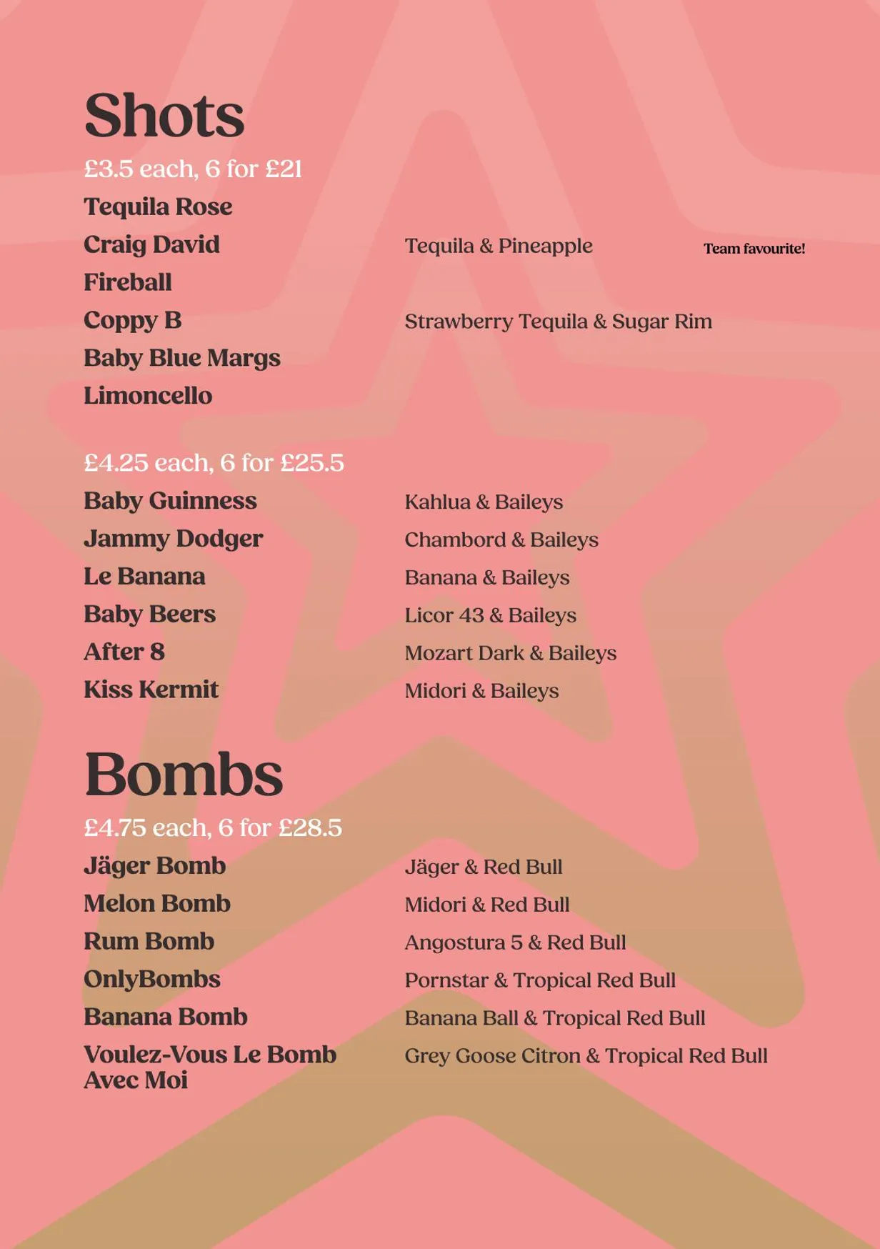 Copper Blossom menu, page 13
