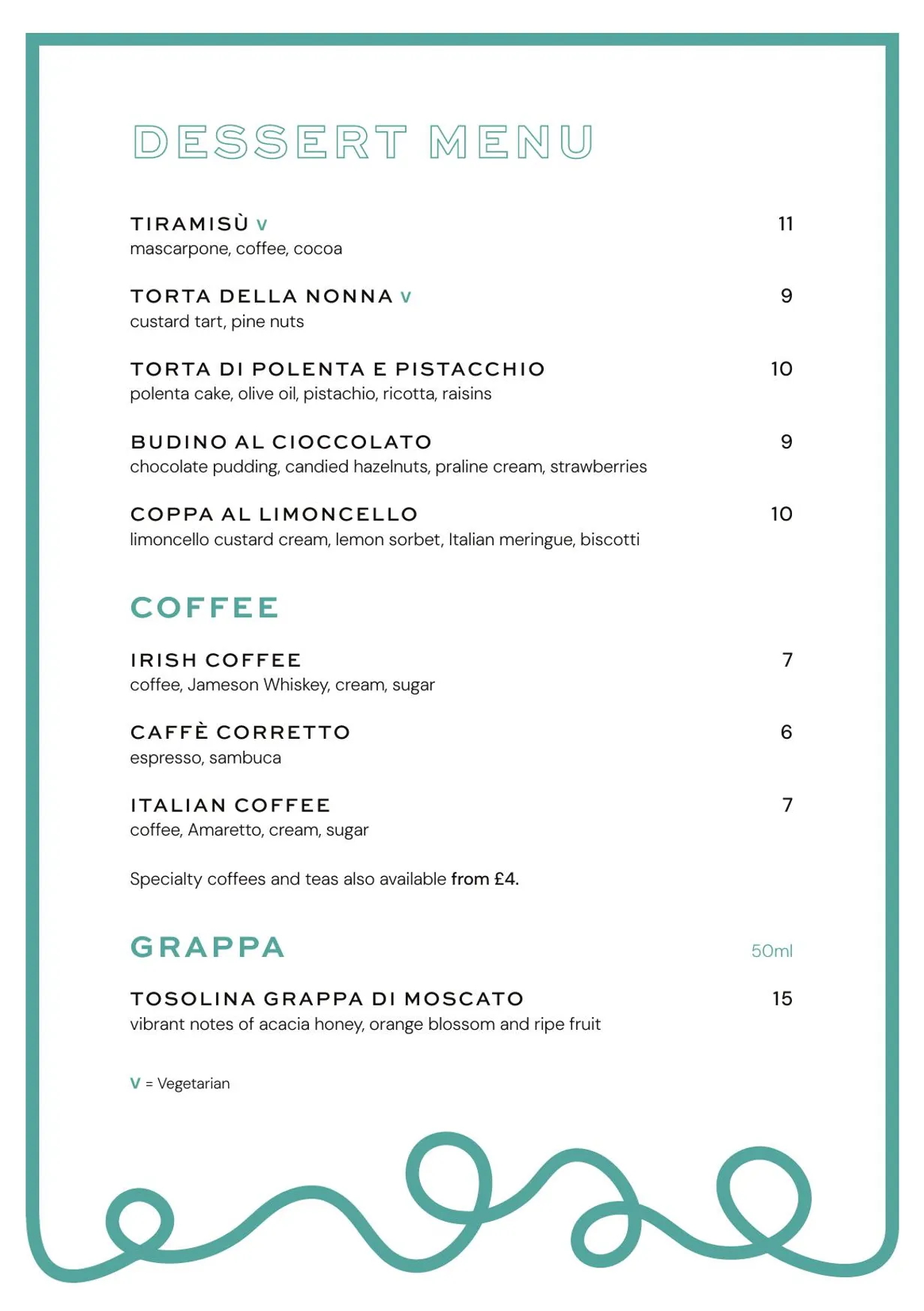 Eve menu, page 4
