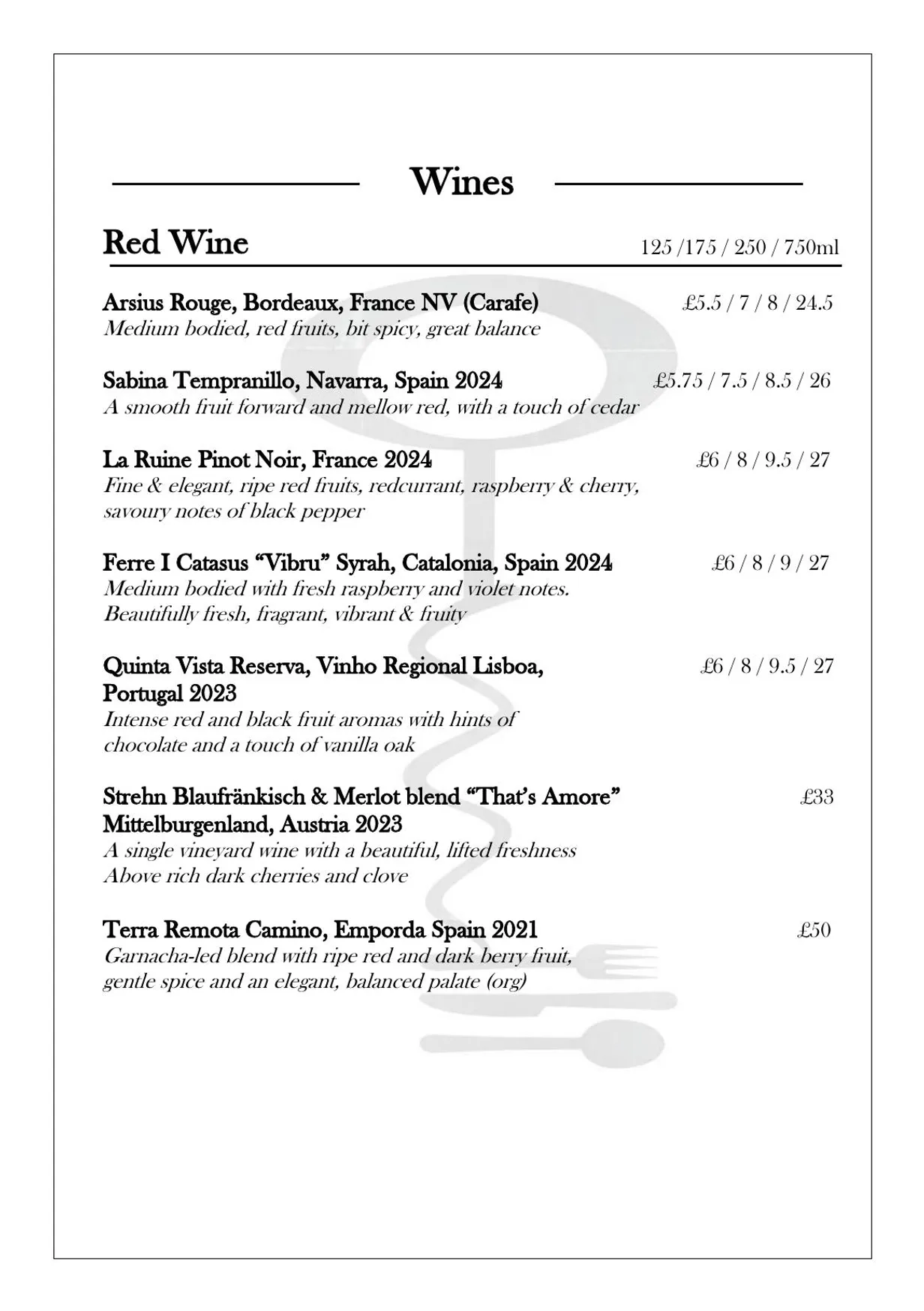 The Lock Up menu, page 6