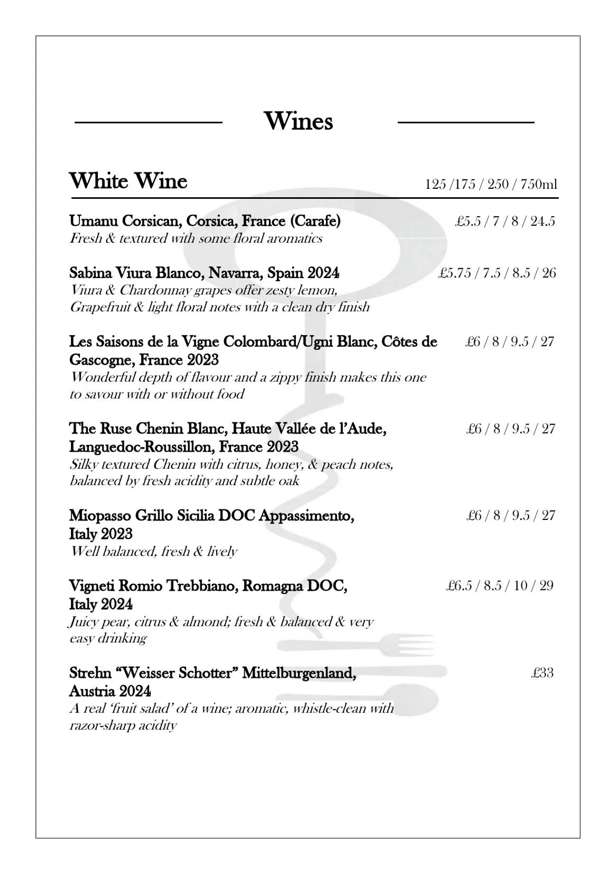 The Lock Up menu, page 5