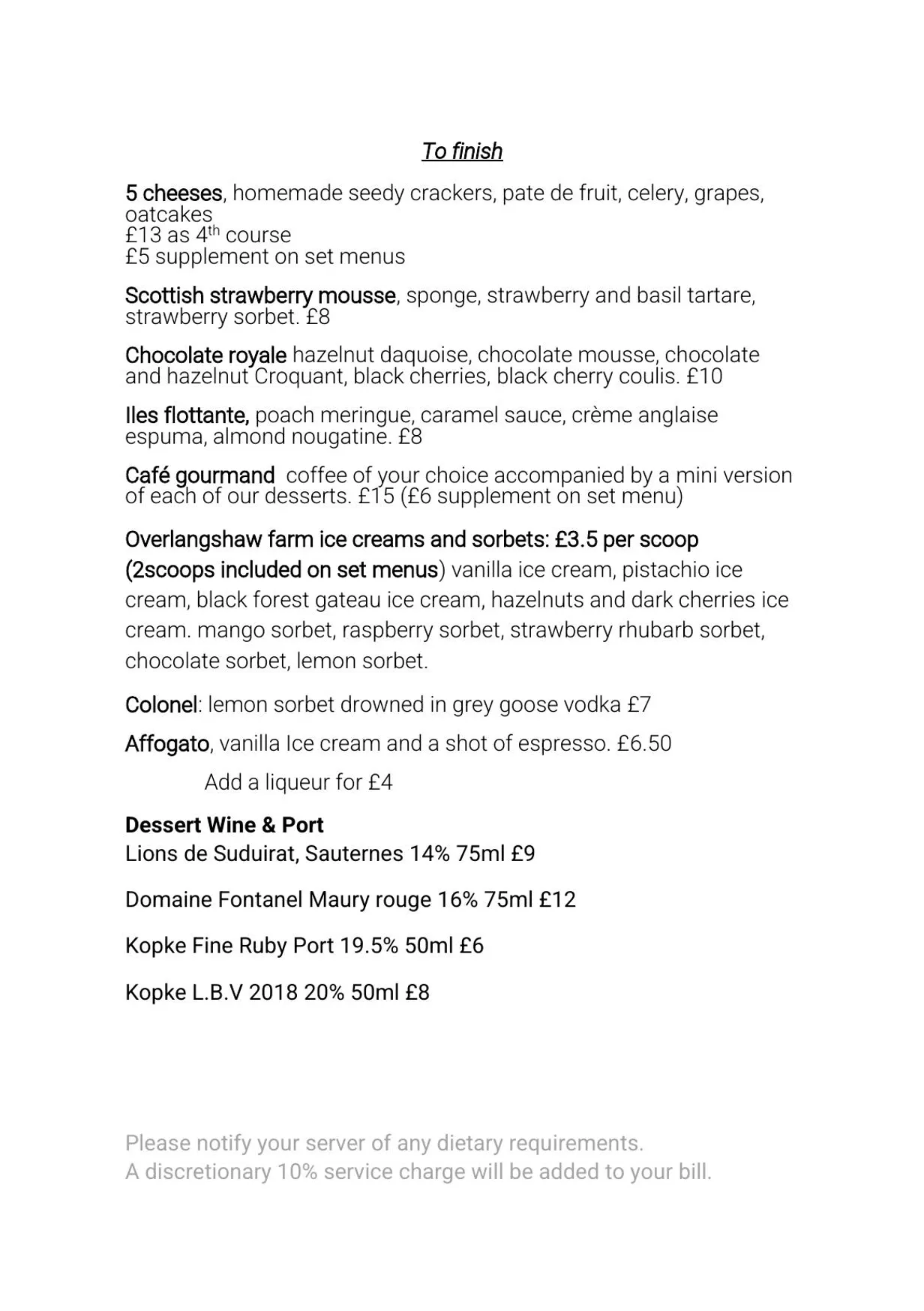 Bistro Coco menu, page 2