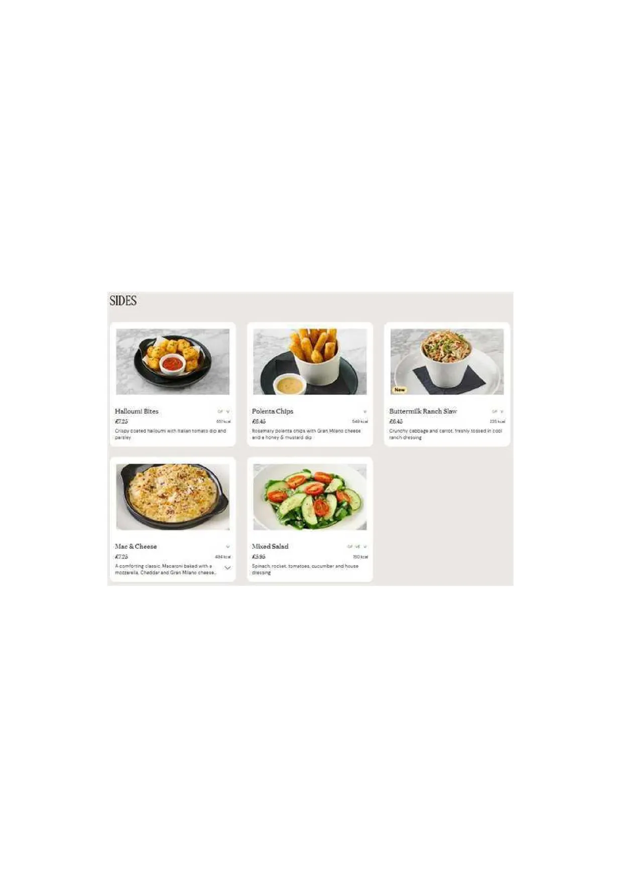 PizzaExpress menu, page 5