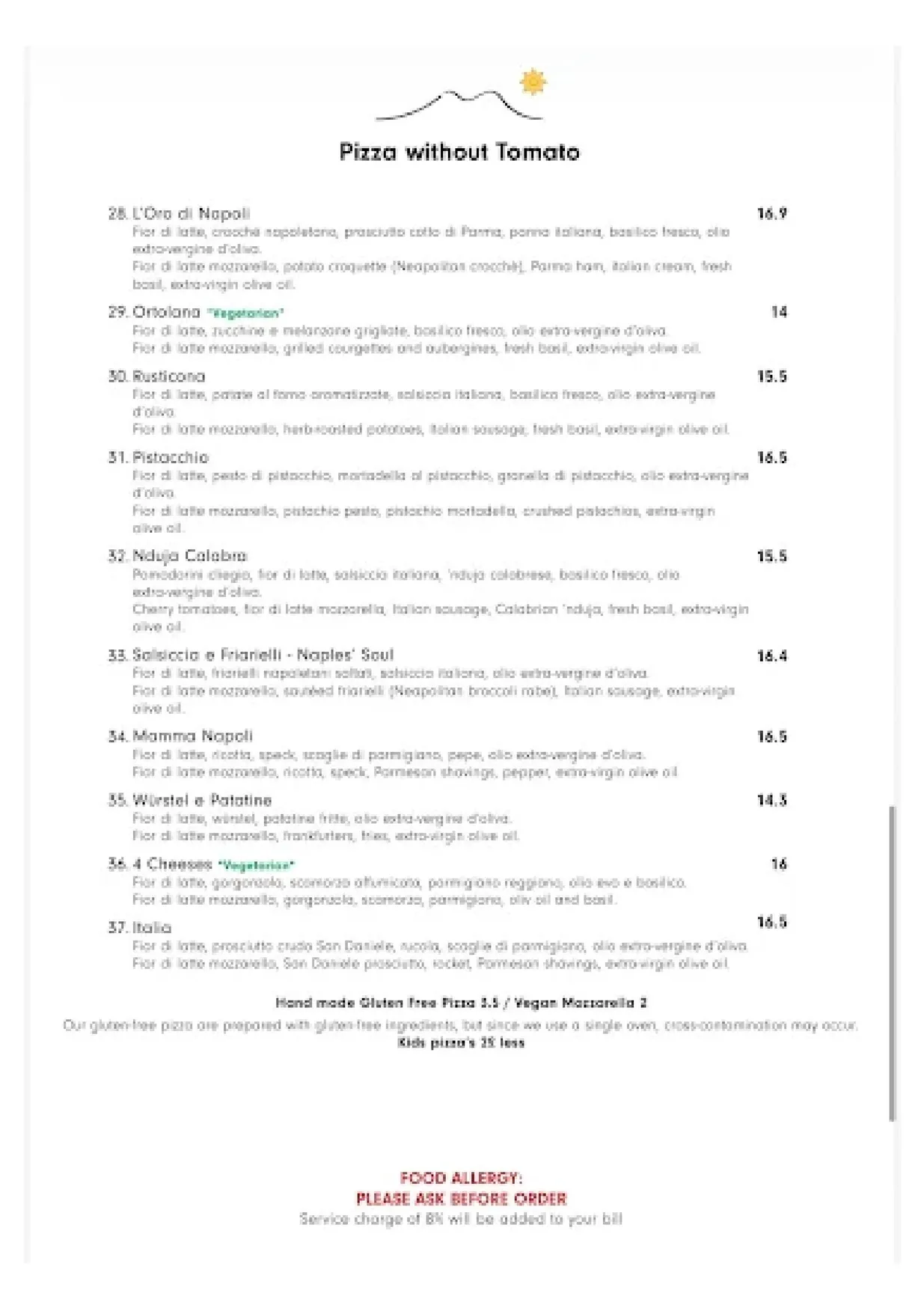 L'oro di Napoli - Pizzeria & Trattoria menu, page 3