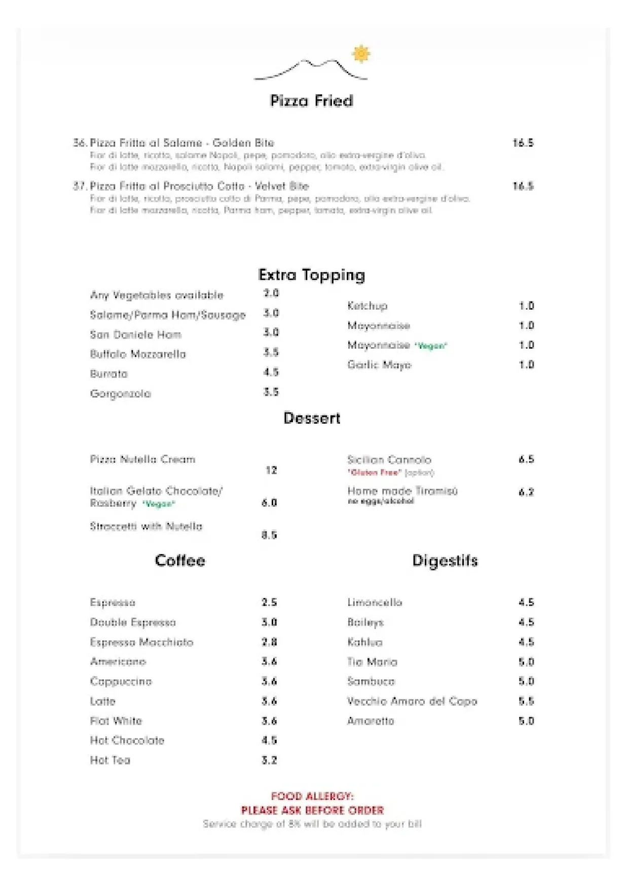 L'oro di Napoli - Pizzeria & Trattoria menu, page 4