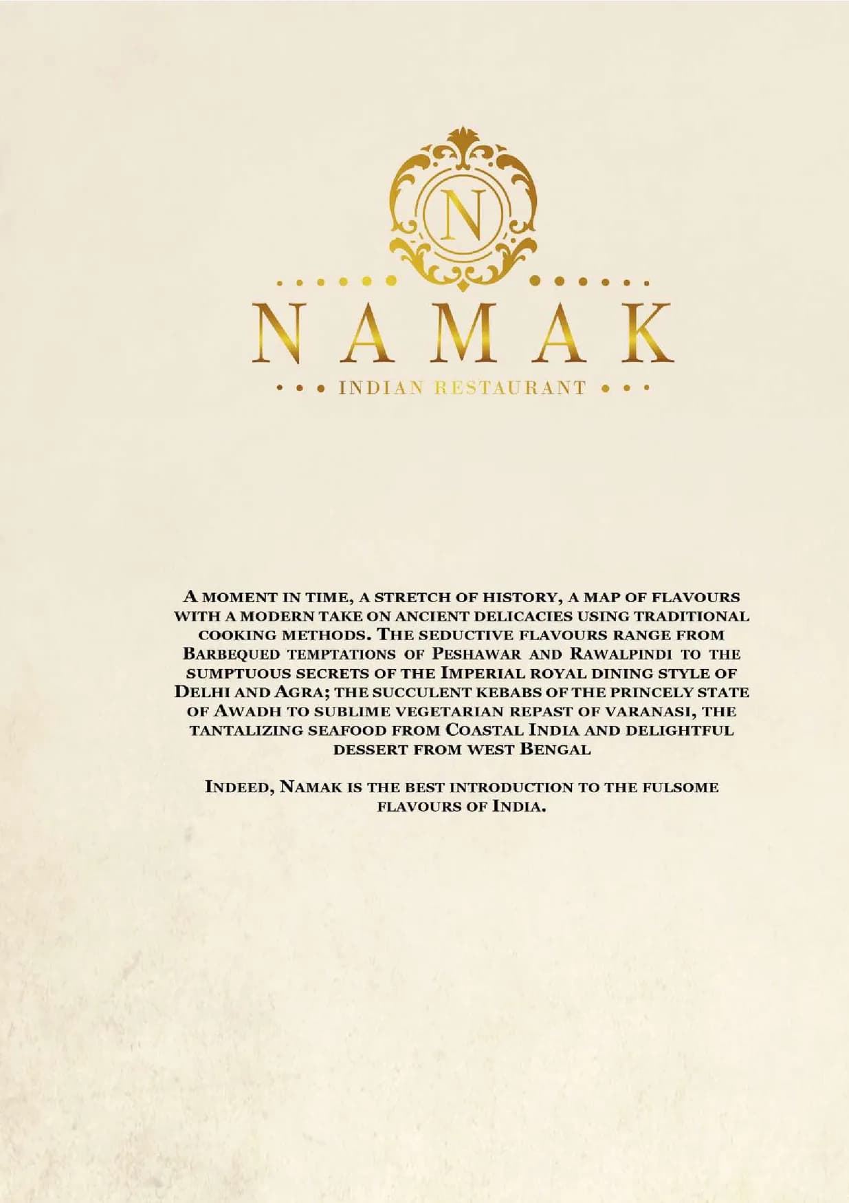 Namak menu, page 1