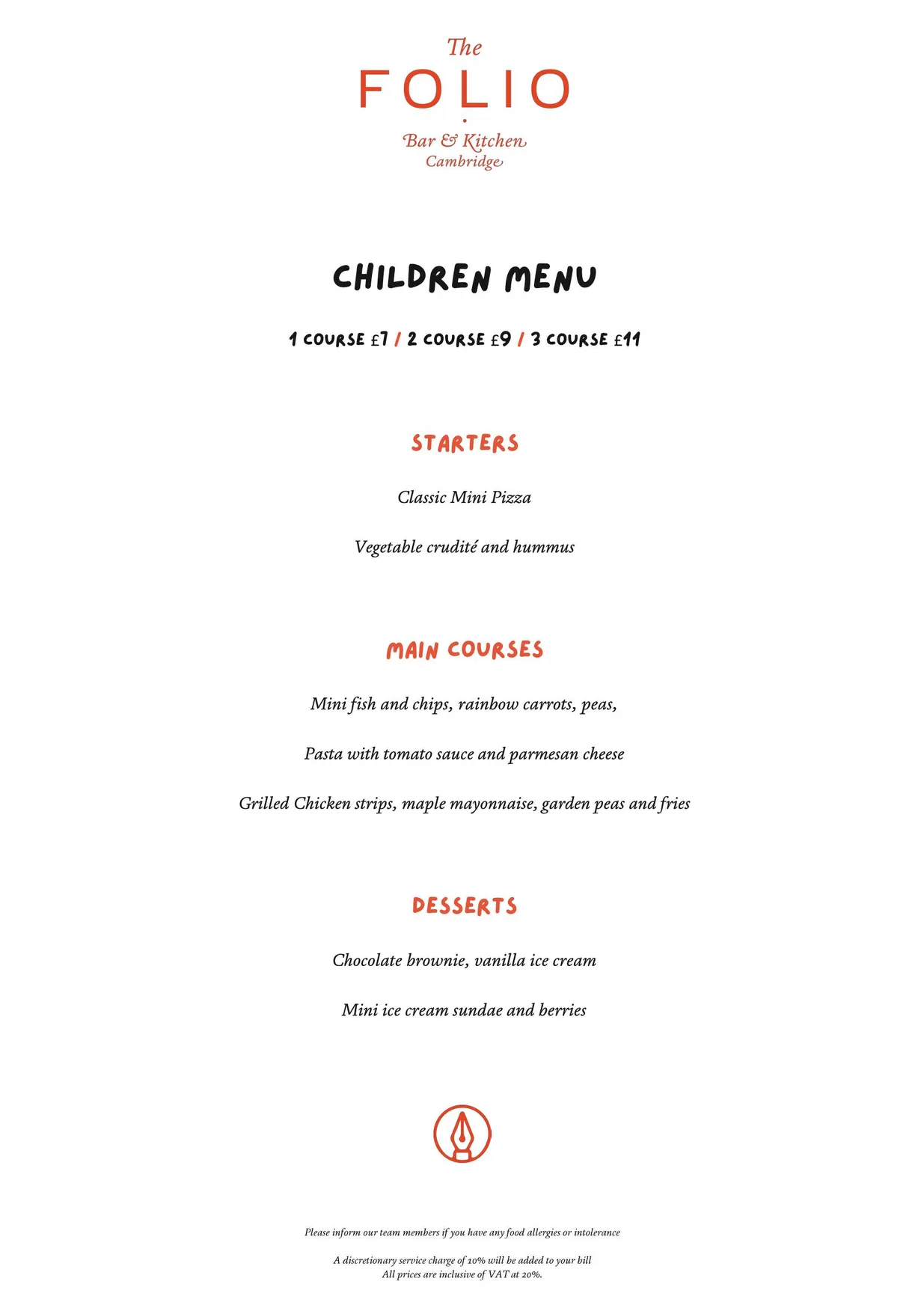 The Folio menu, page 11
