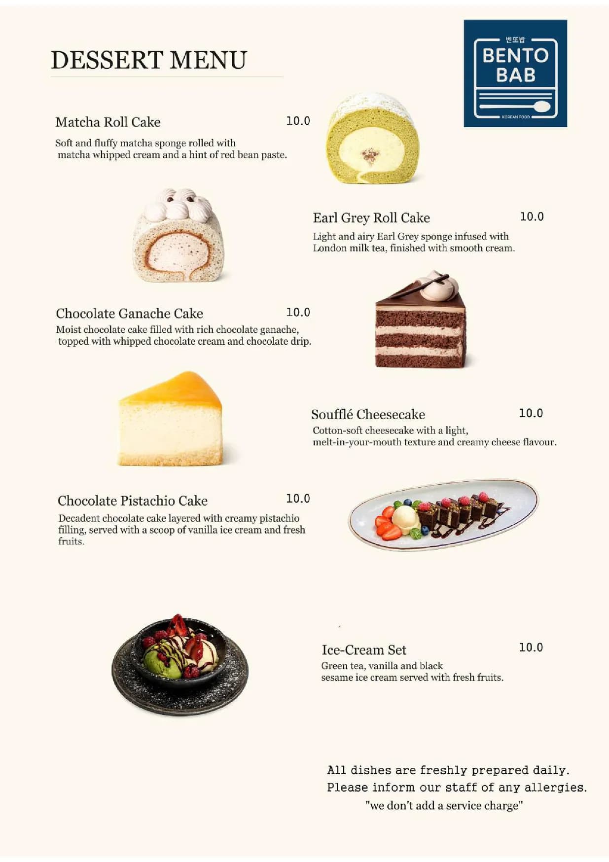 Bentobab menu, page 9