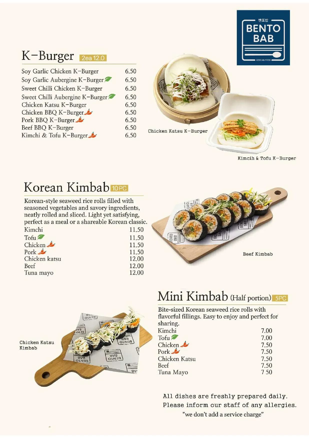 Bentobab menu, page 5