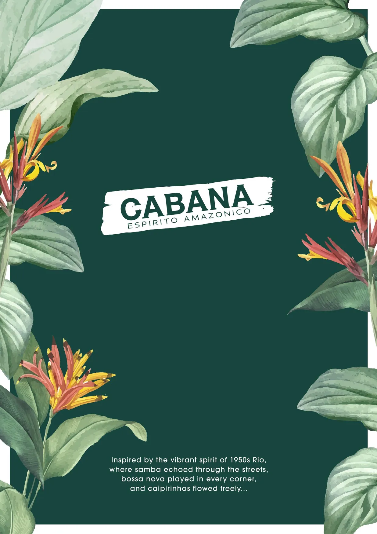 Cabana Covent Garden menu, page 1