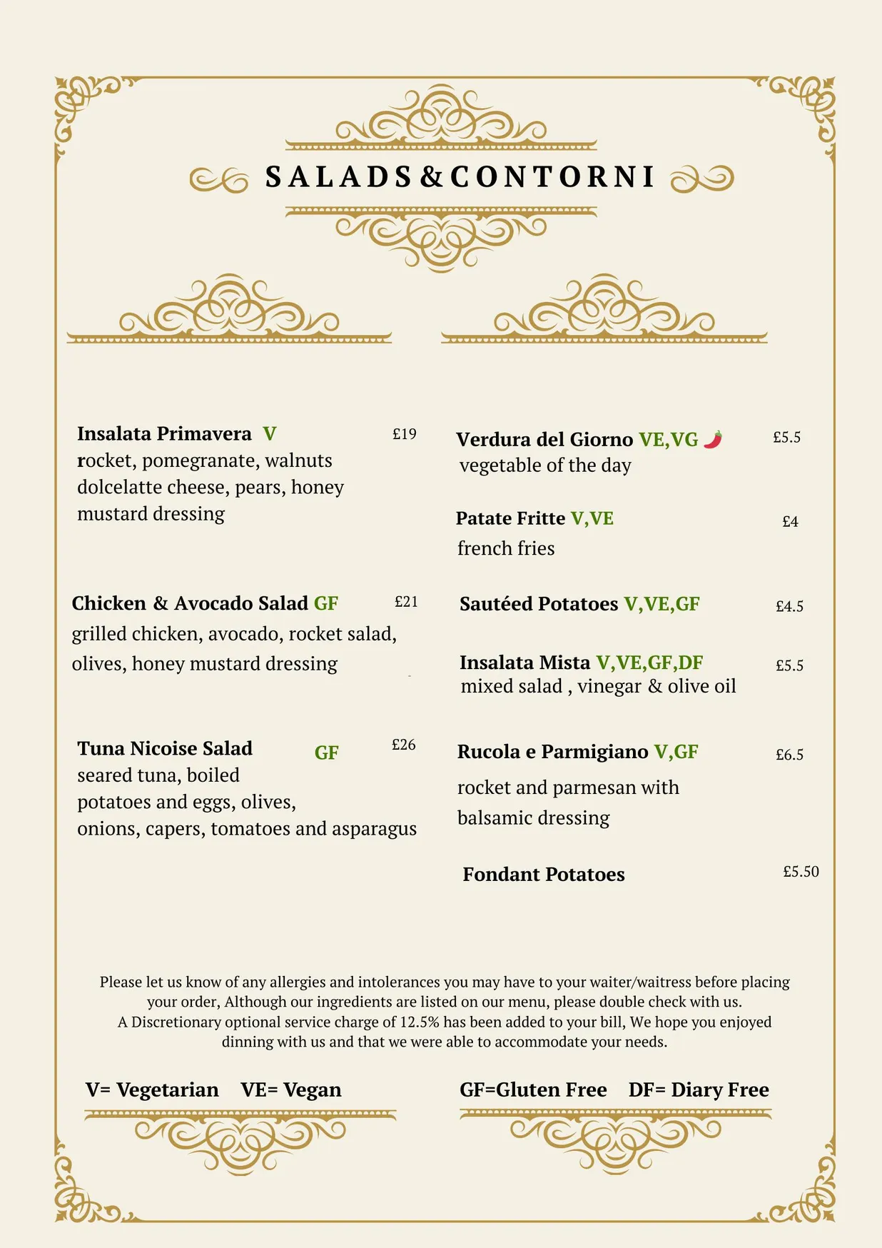 Antica menu, page 5