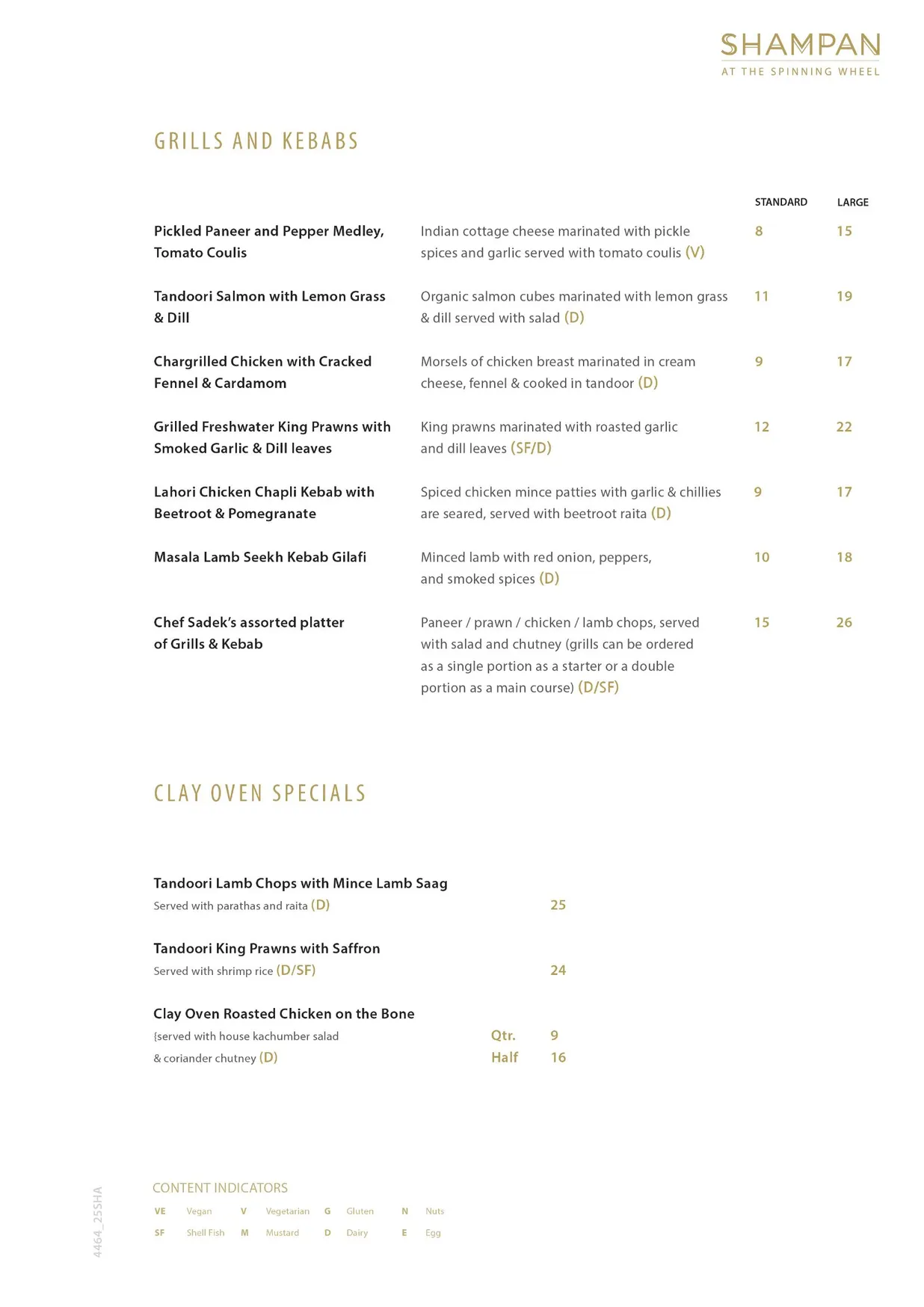 Shampan at the Spinning Wheel menu, page 3