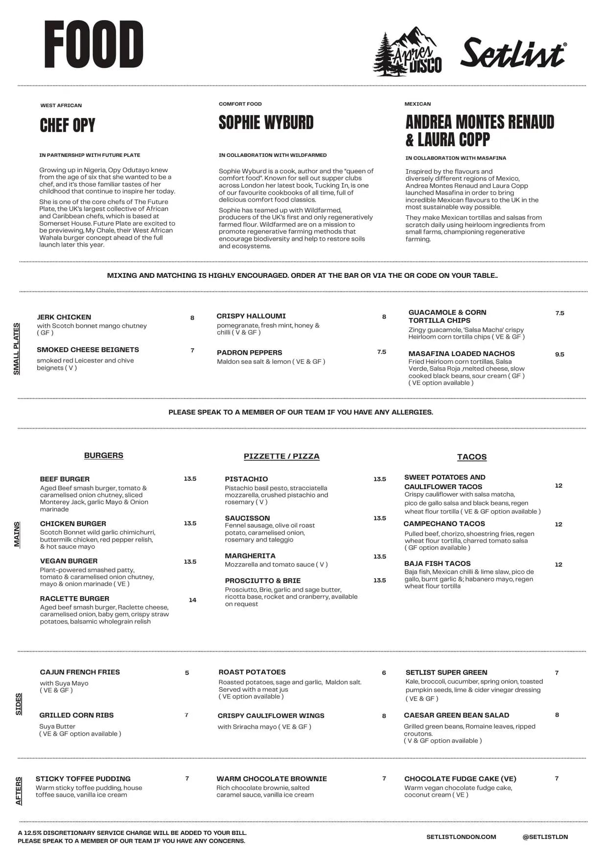 Setlist menu, page 2