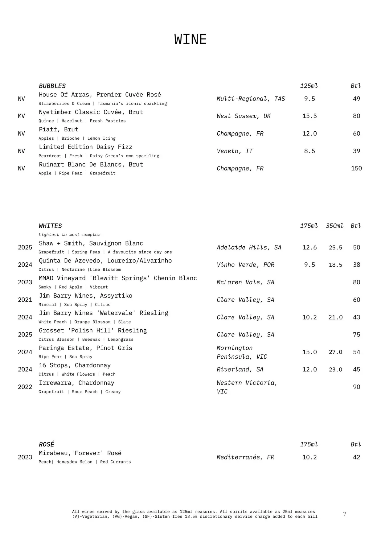 Peggy Jean at Riverside Green menu, page 9