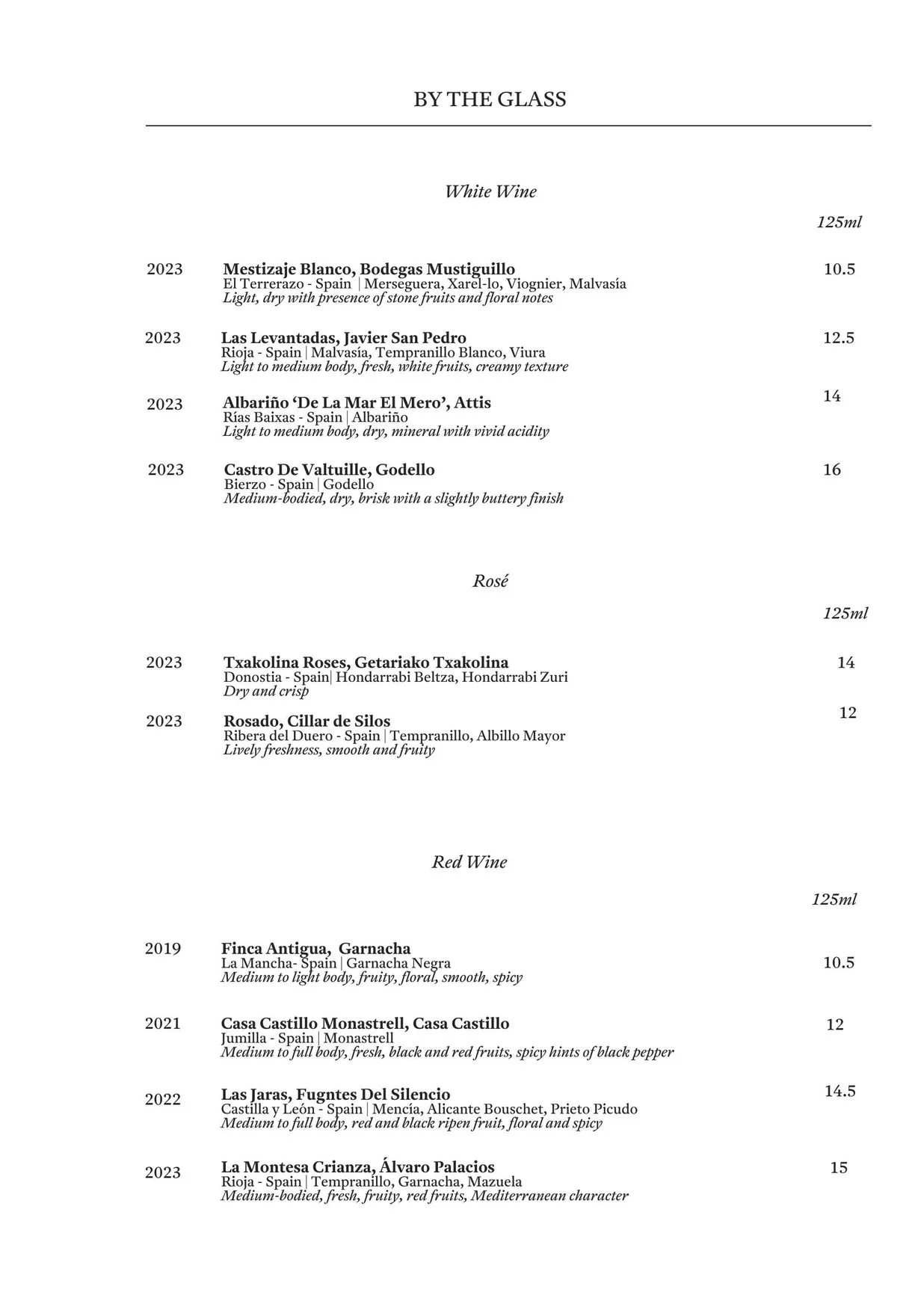 Arros QD menu, page 15