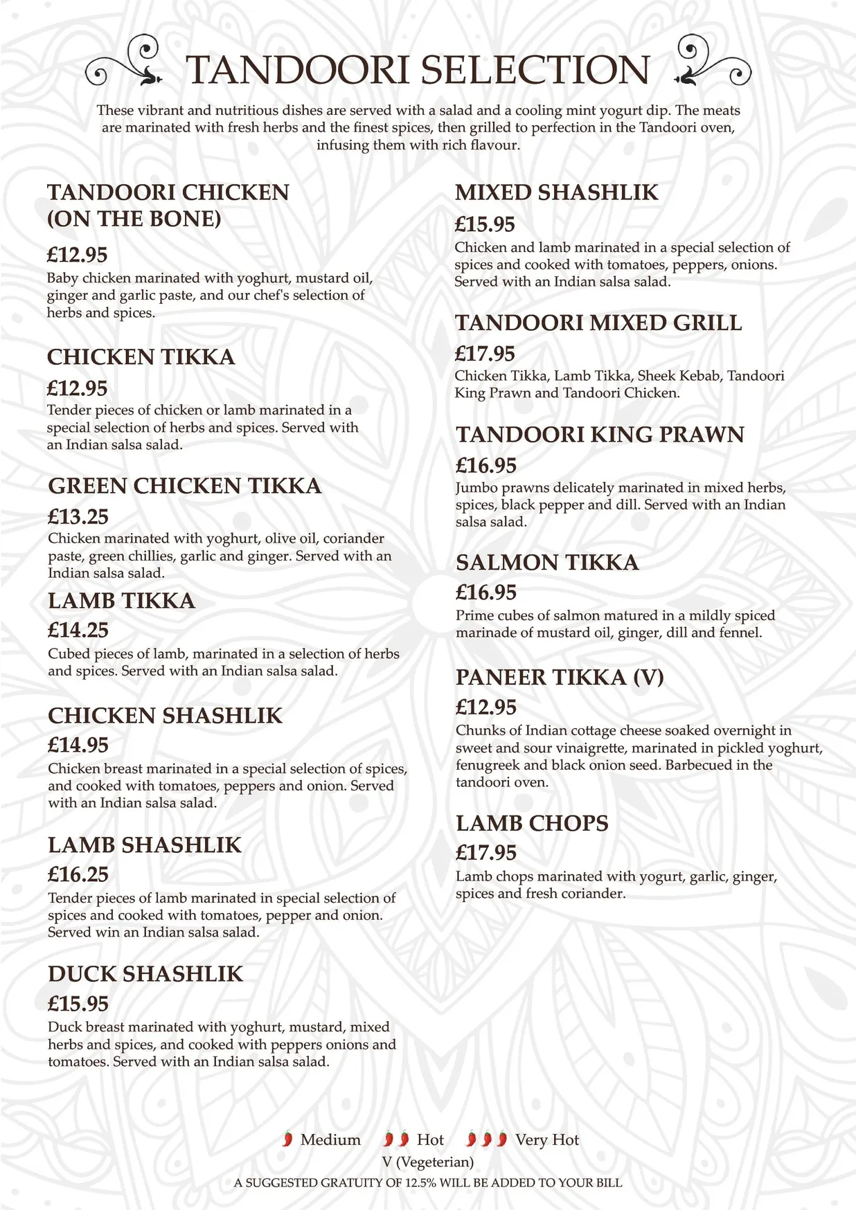 City Masala menu, page 6