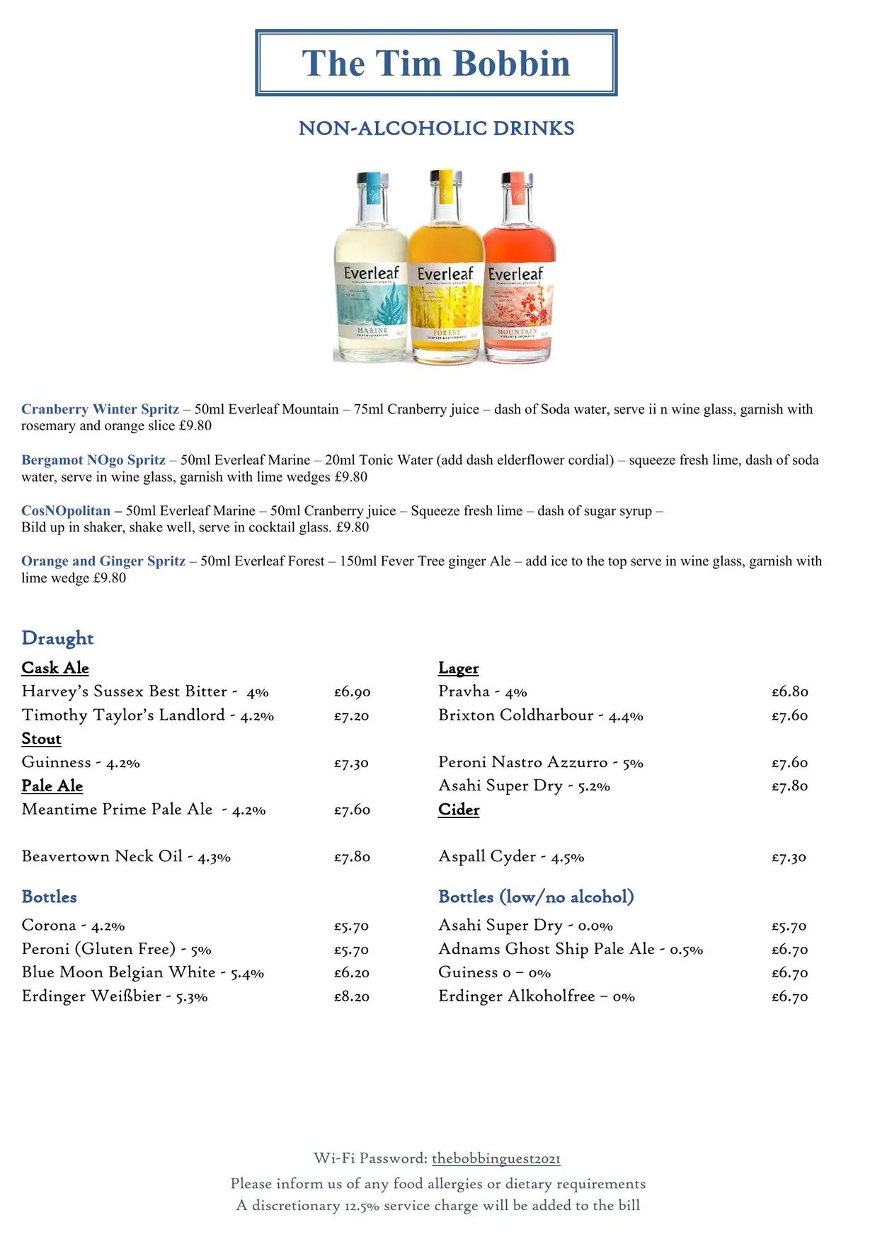 The Bobbin menu, page 2