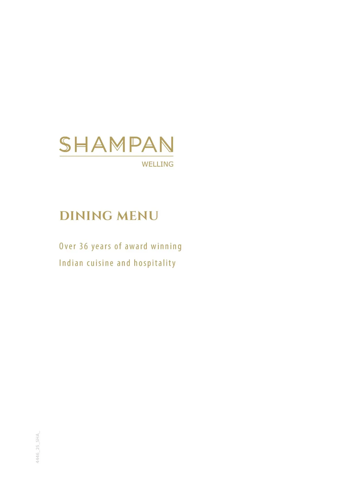 Shampan Welling menu, page 1