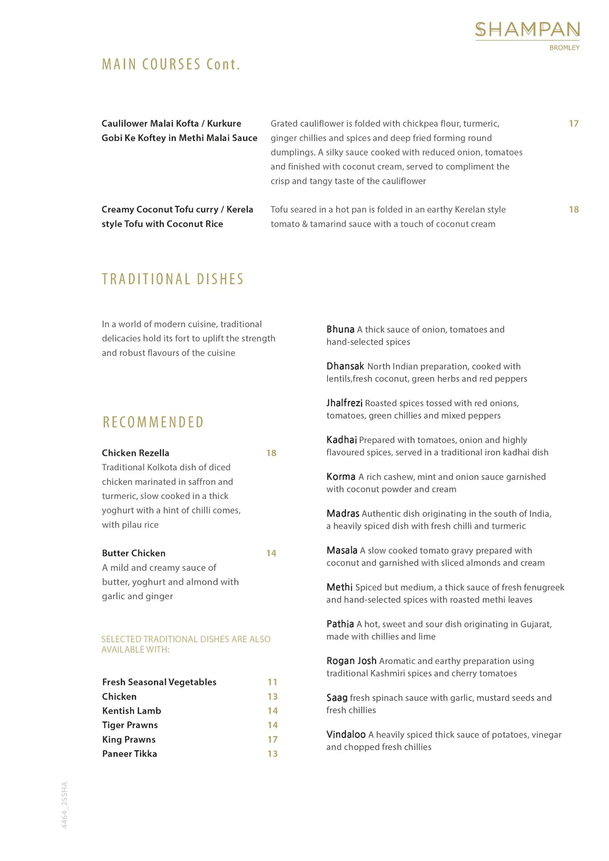 Shampan Bromley menu, page 4