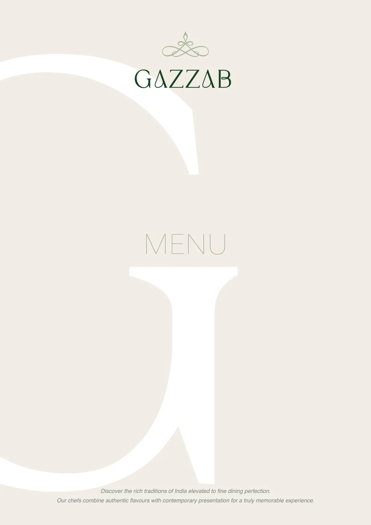 Gazzab menu, page 1