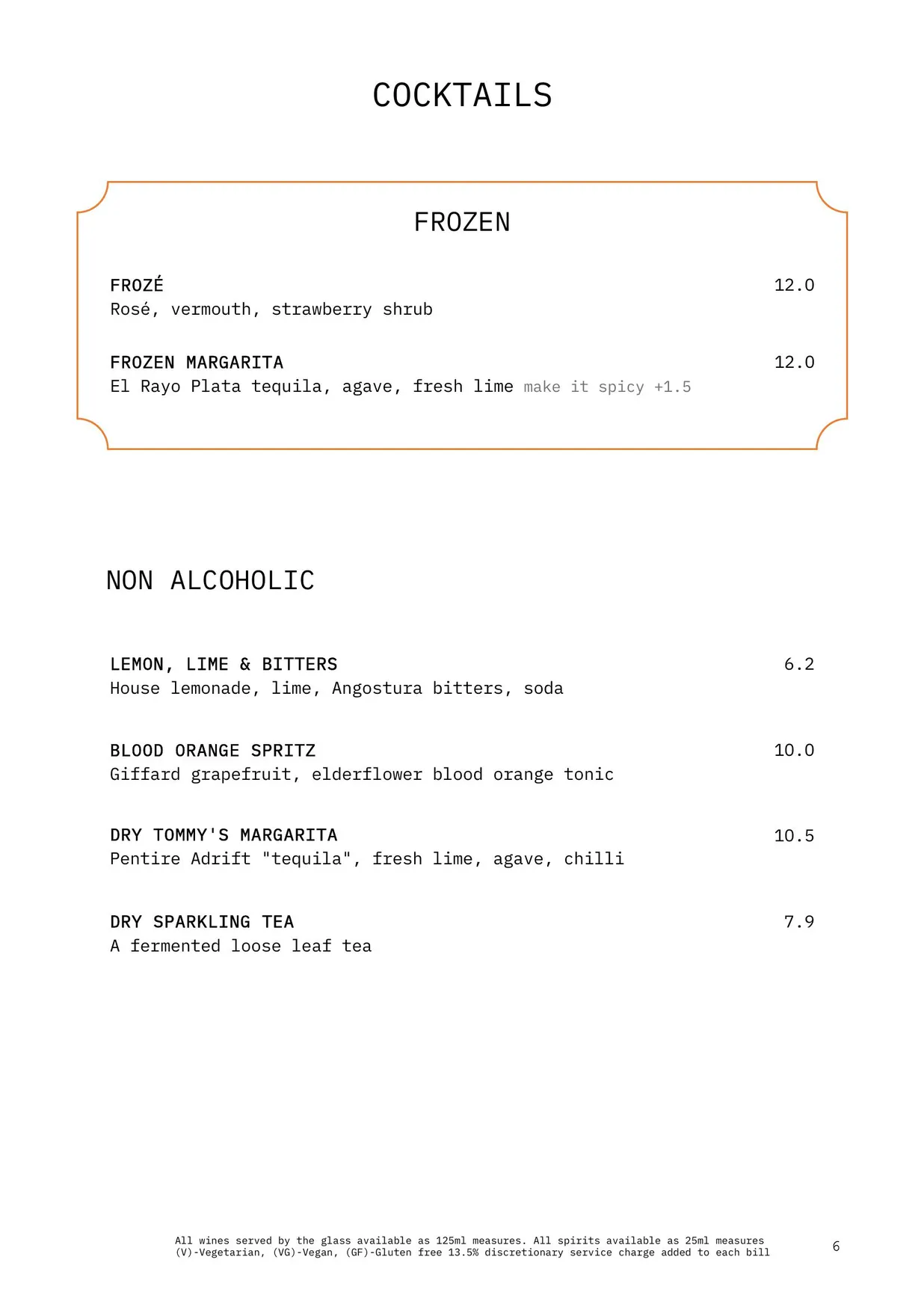 Peggy Jean at Riverside Green menu, page 8