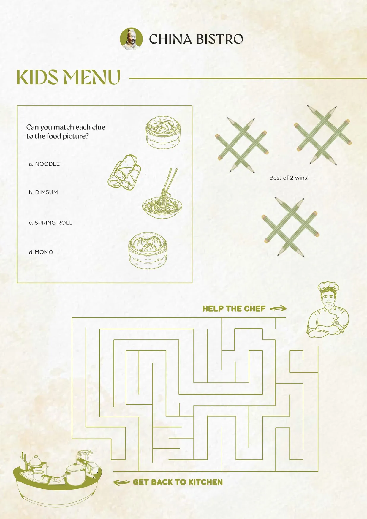 China Bistro menu, page 2