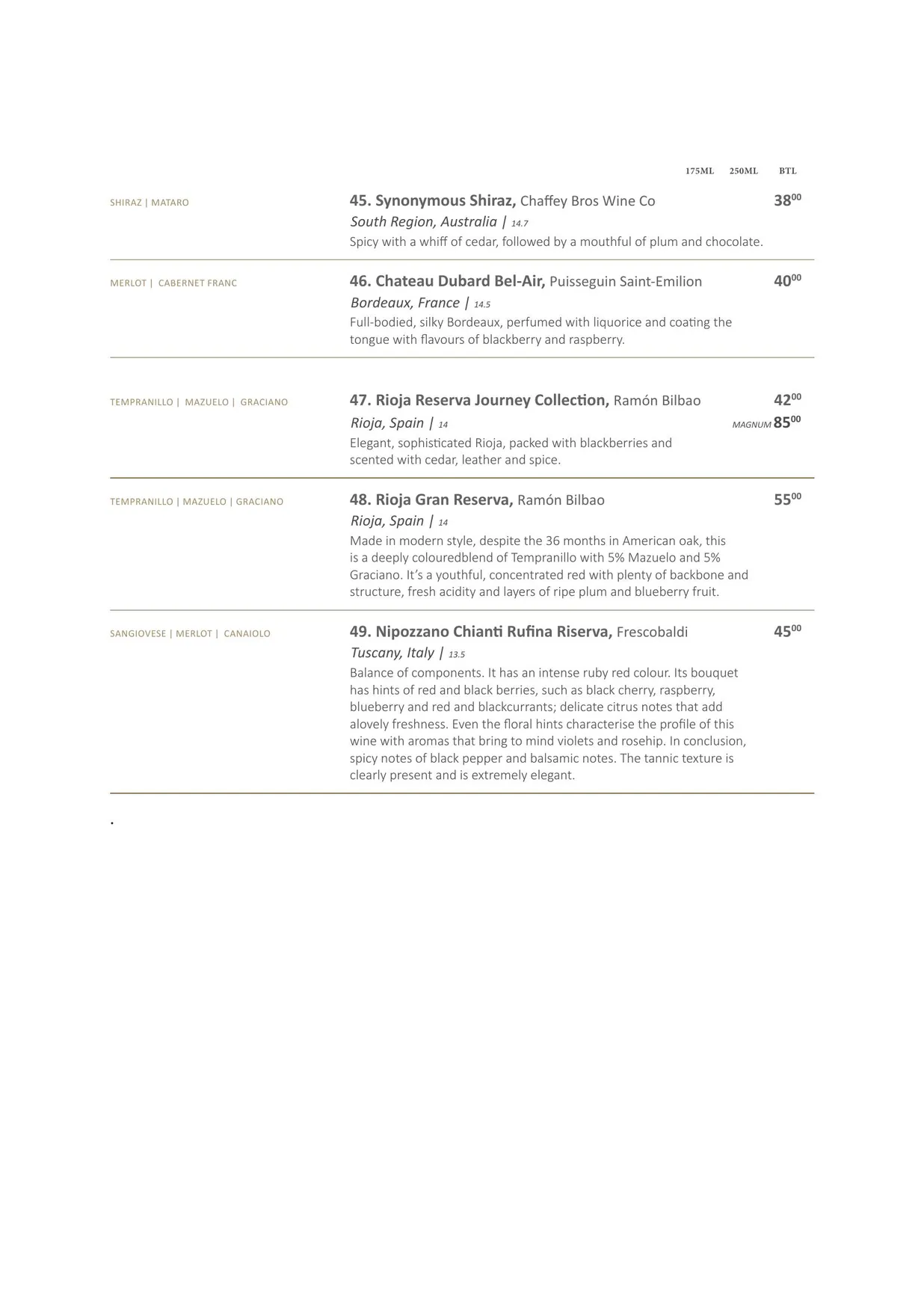 The Plough at Shenstone menu, page 11