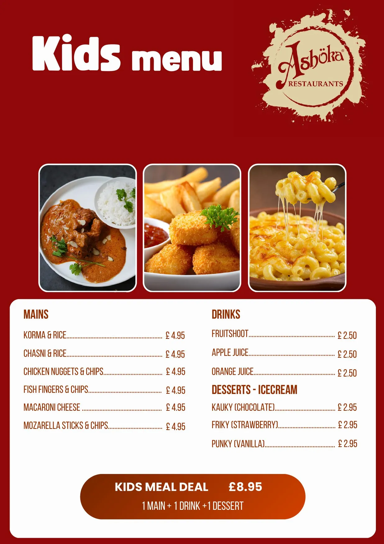 Ashoka Southside menu, page 13