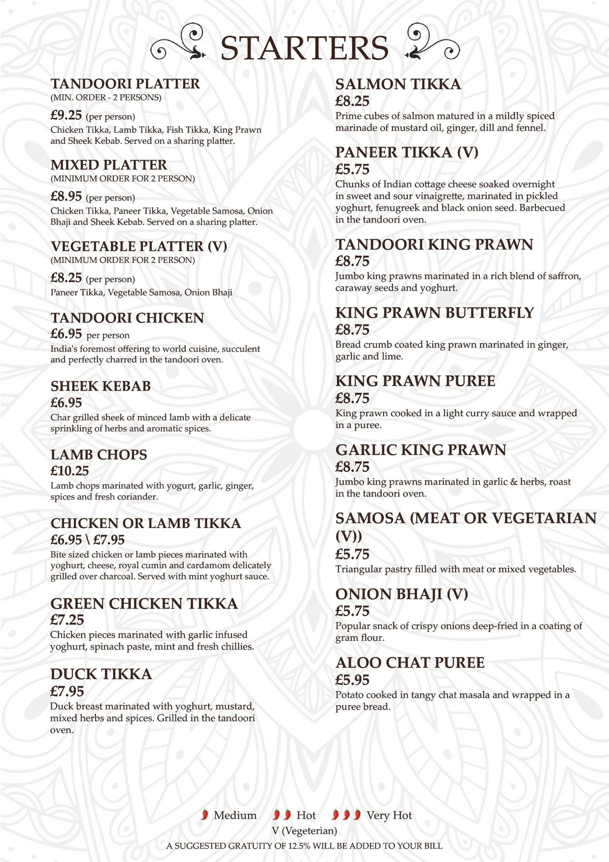 City Masala menu, page 5