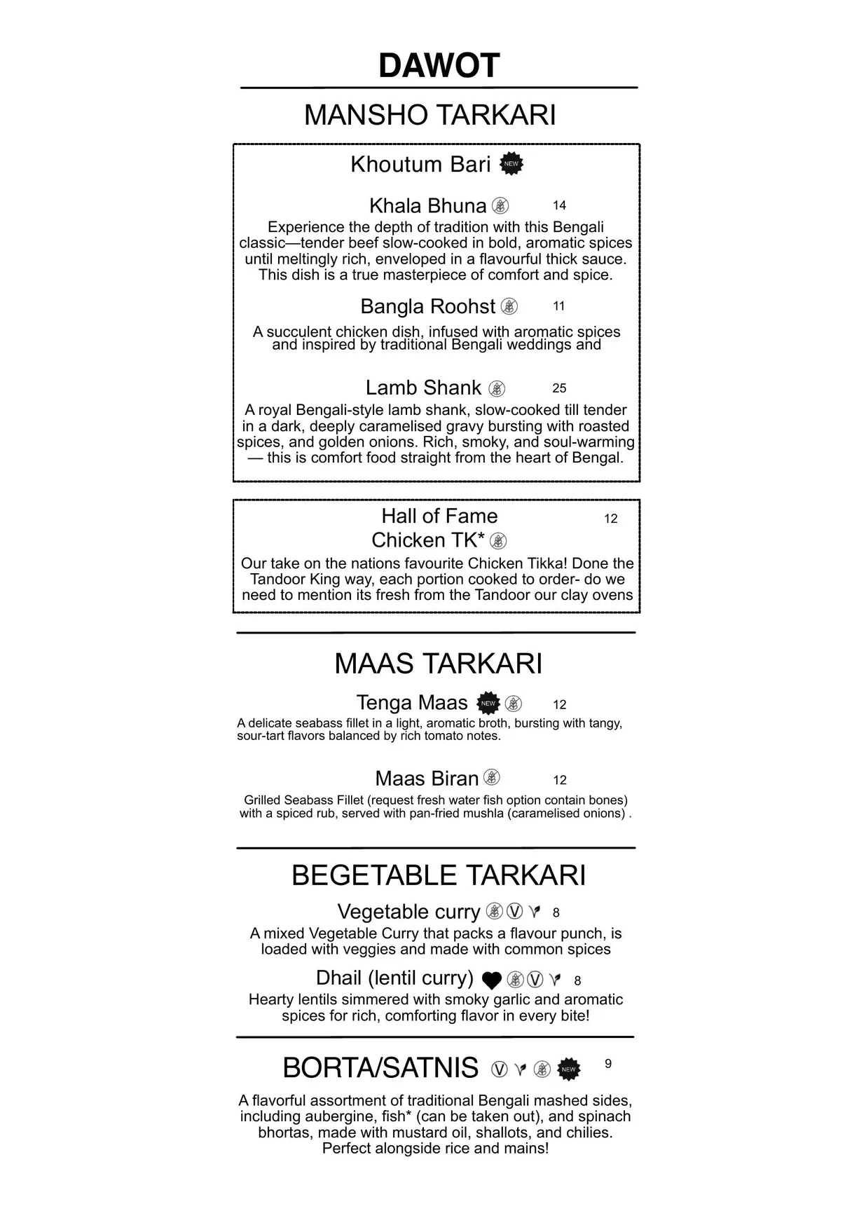 Dhoompan menu, page 5