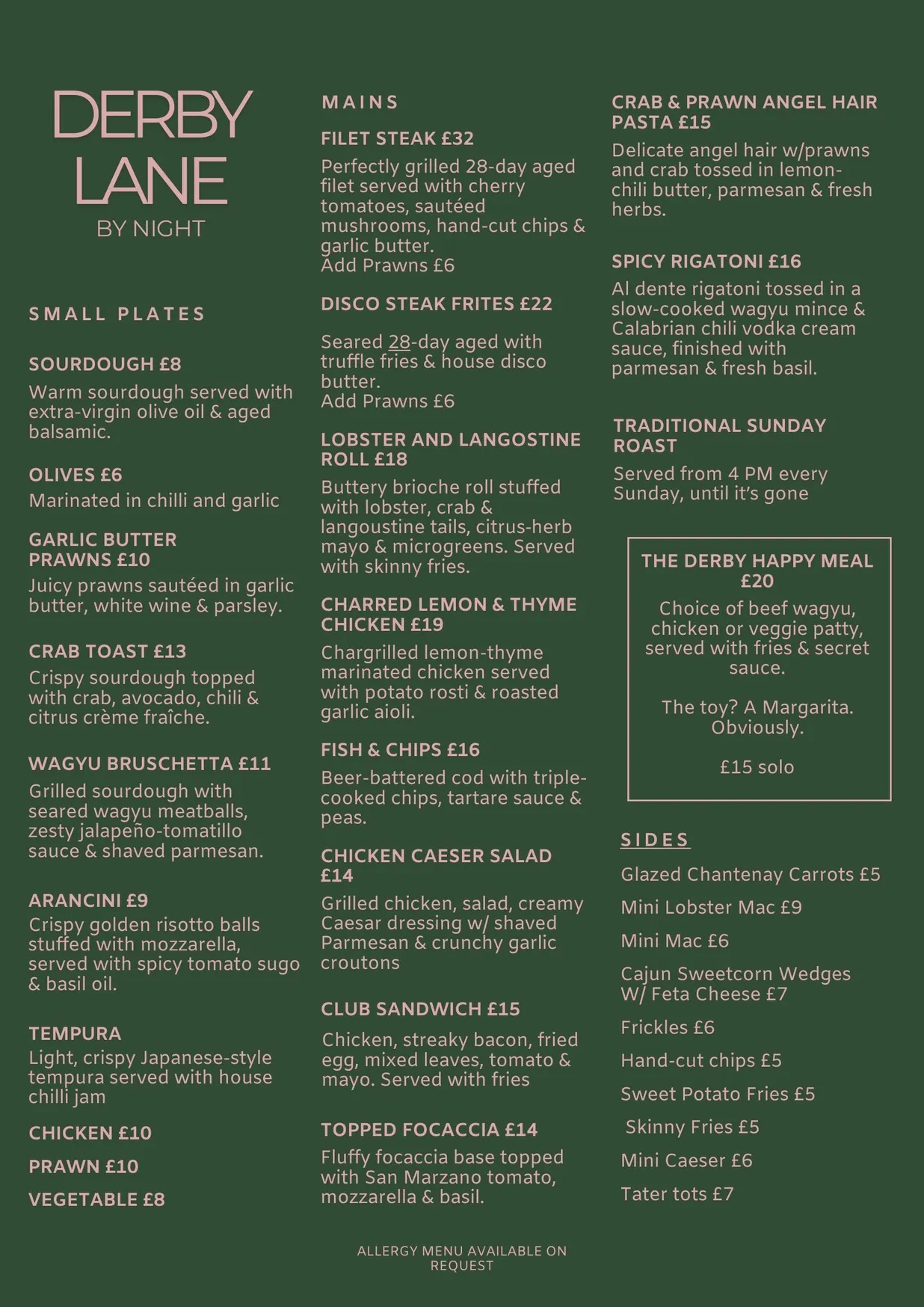 Bar Brooklyn menu, page 3