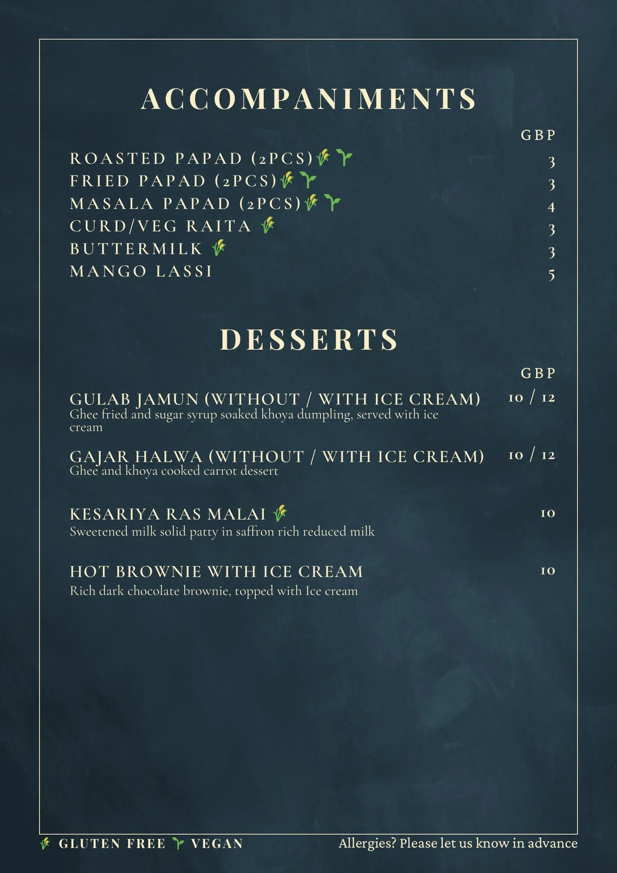 Mezwaani menu, page 15