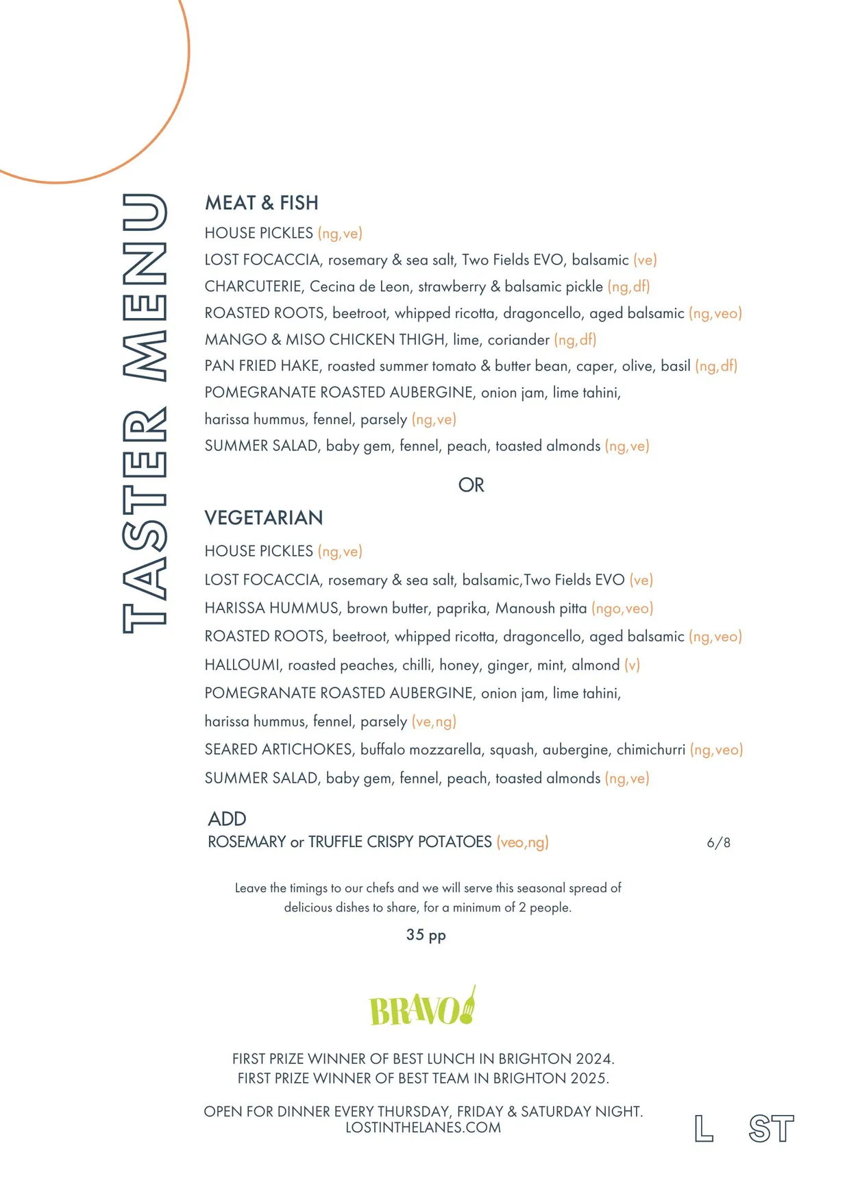 Lost in the Lanes menu, page 2
