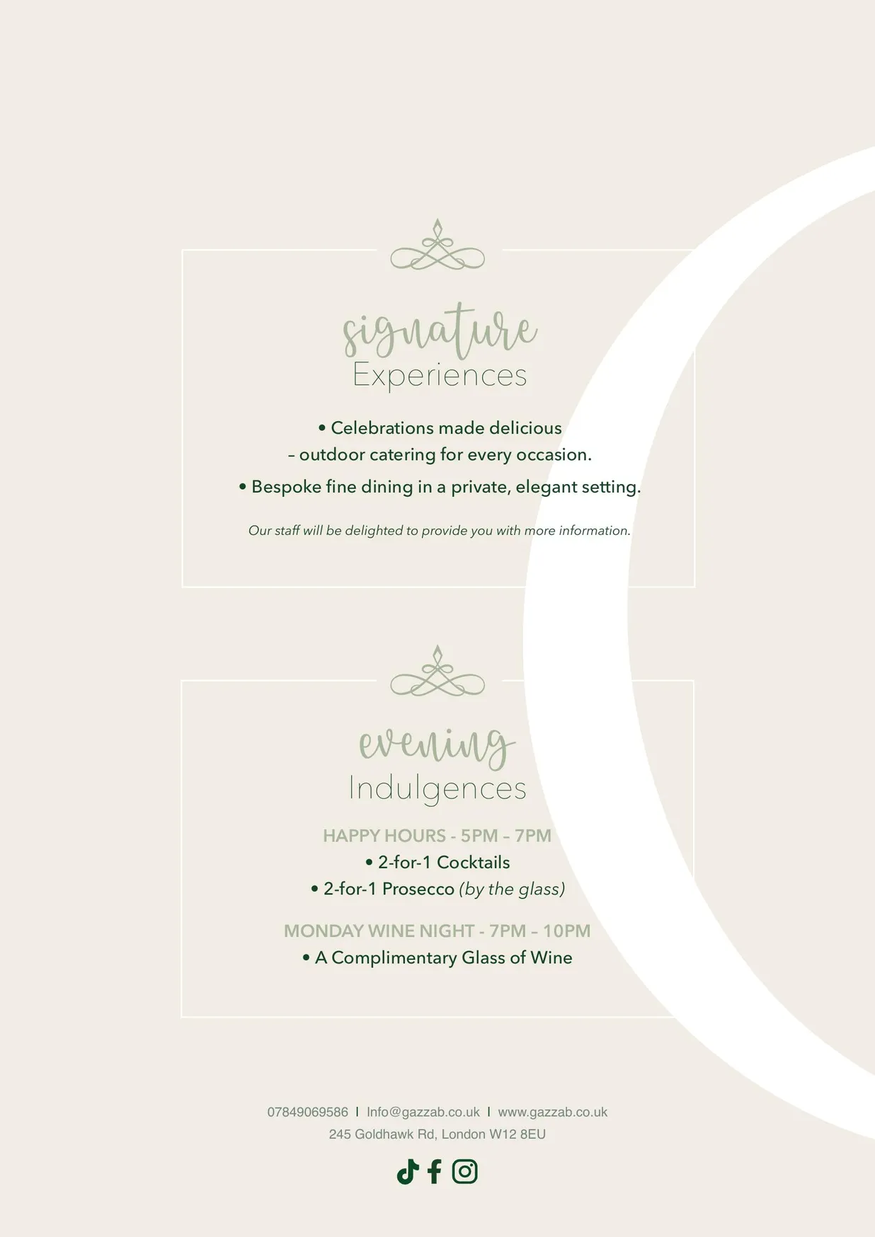 Gazzab menu, page 4