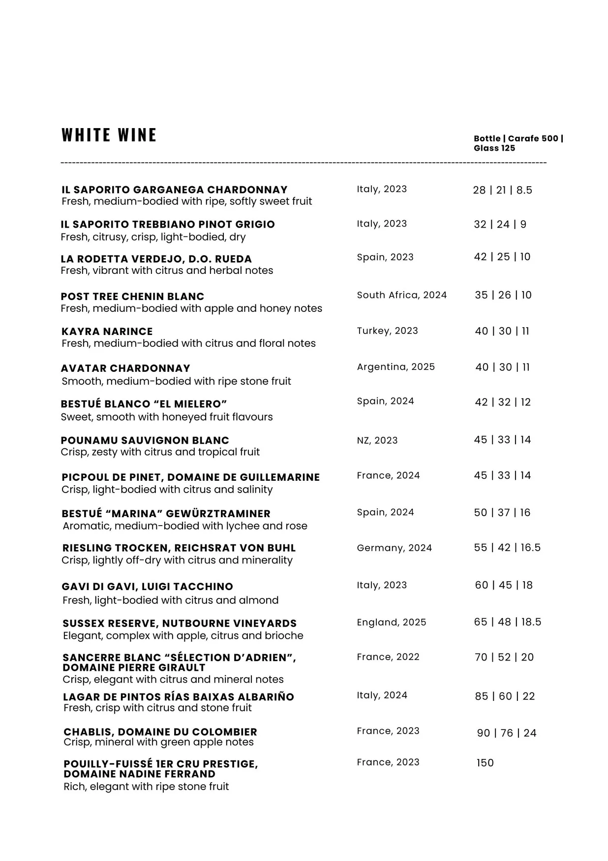 UVA Cantina menu, page 2