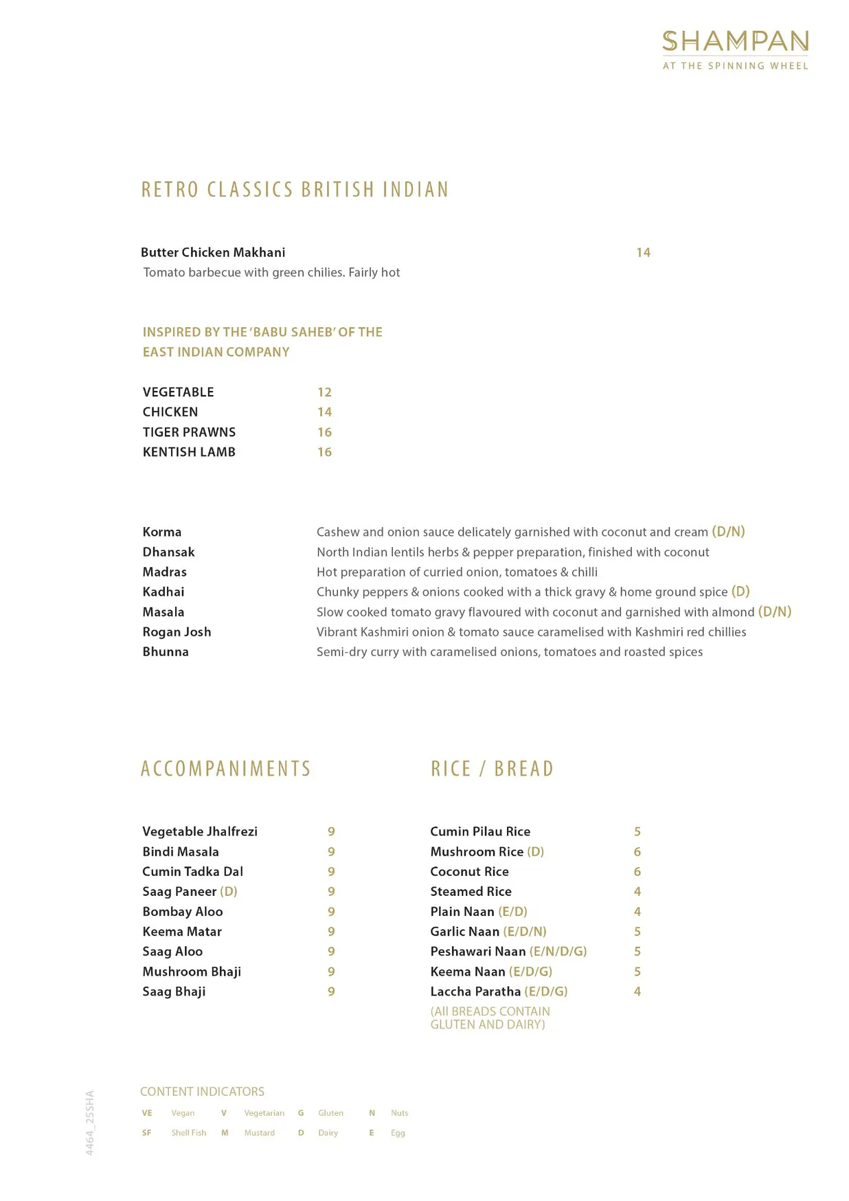 Shampan at the Spinning Wheel menu, page 5