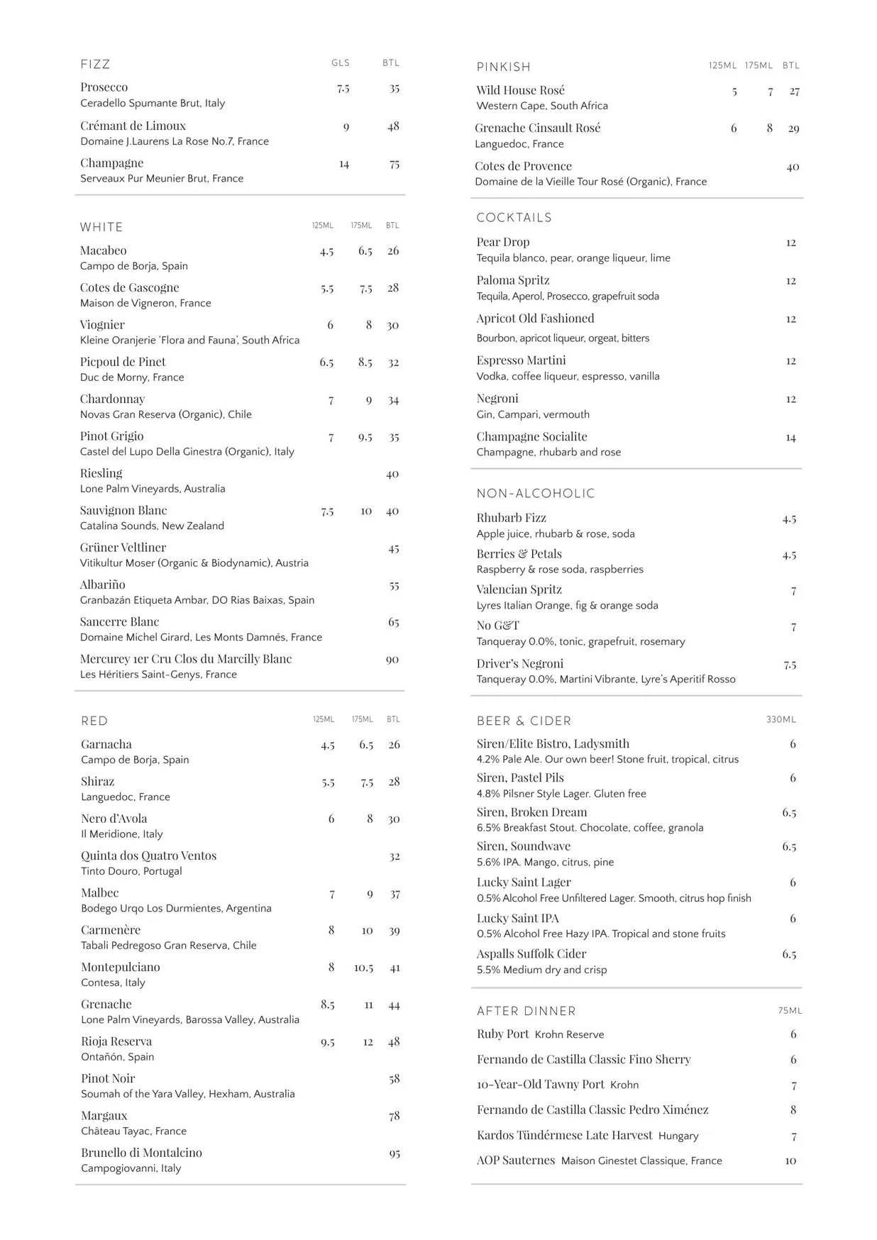 Hispi menu, page 2