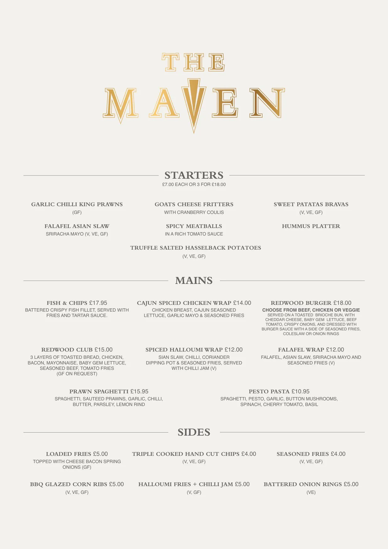 The Maven menu, page 3