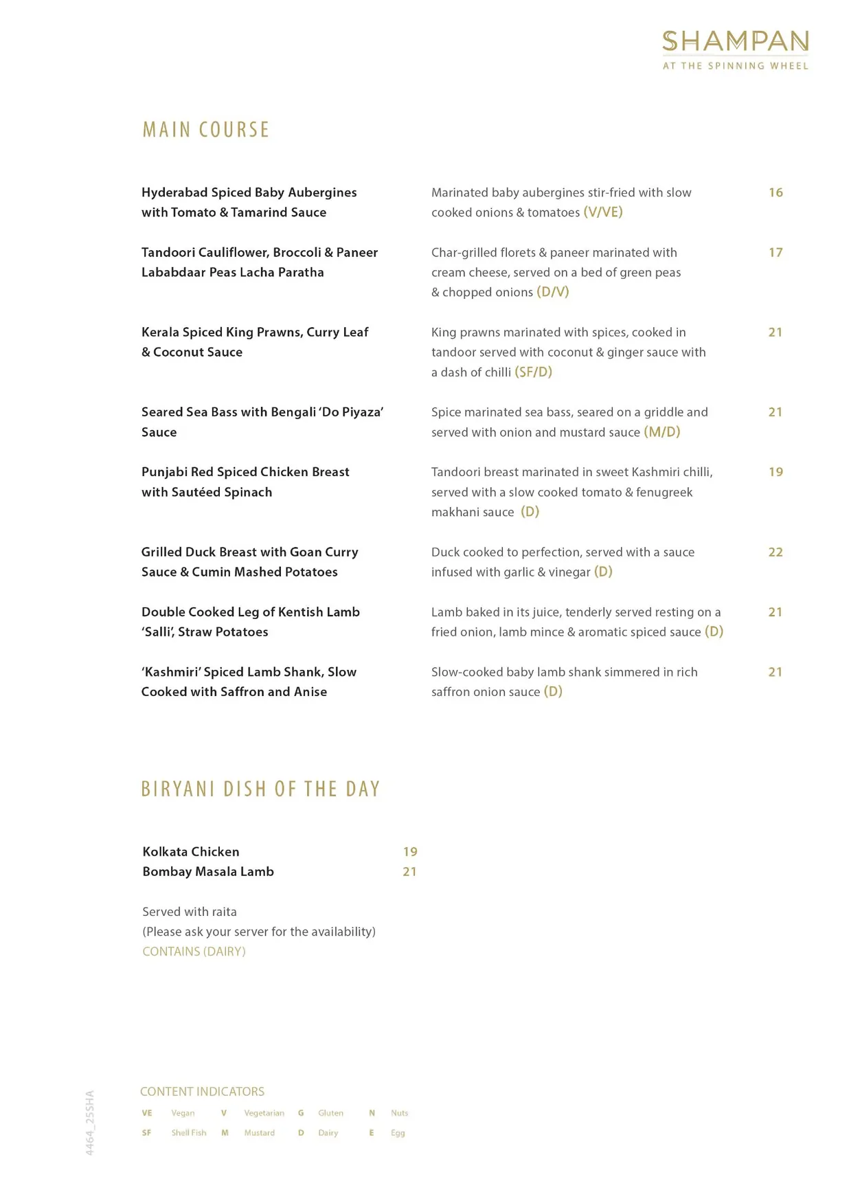 Shampan at the Spinning Wheel menu, page 4
