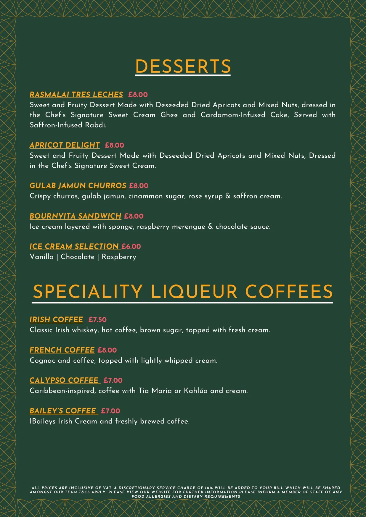 Masakali menu, page 9
