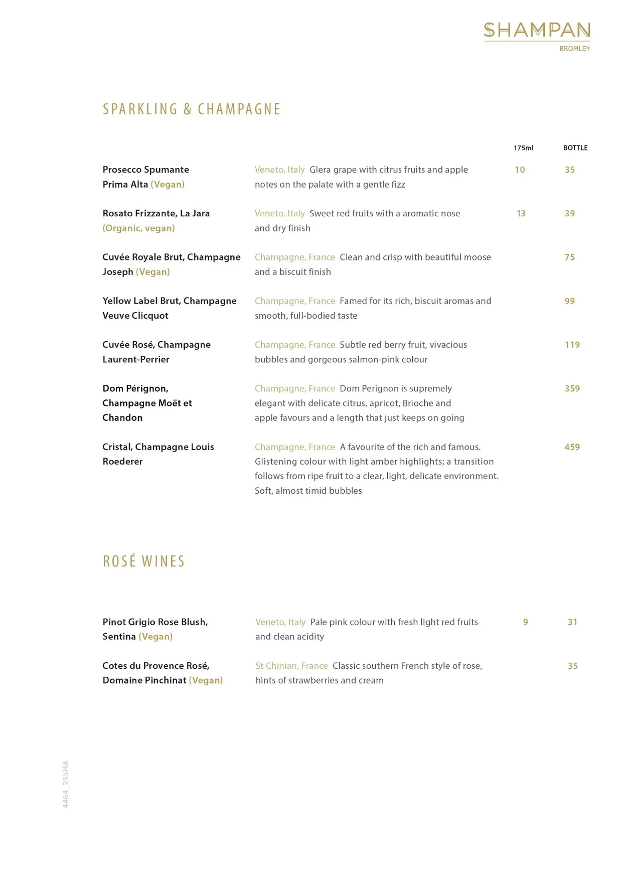 Shampan Bromley menu, page 15