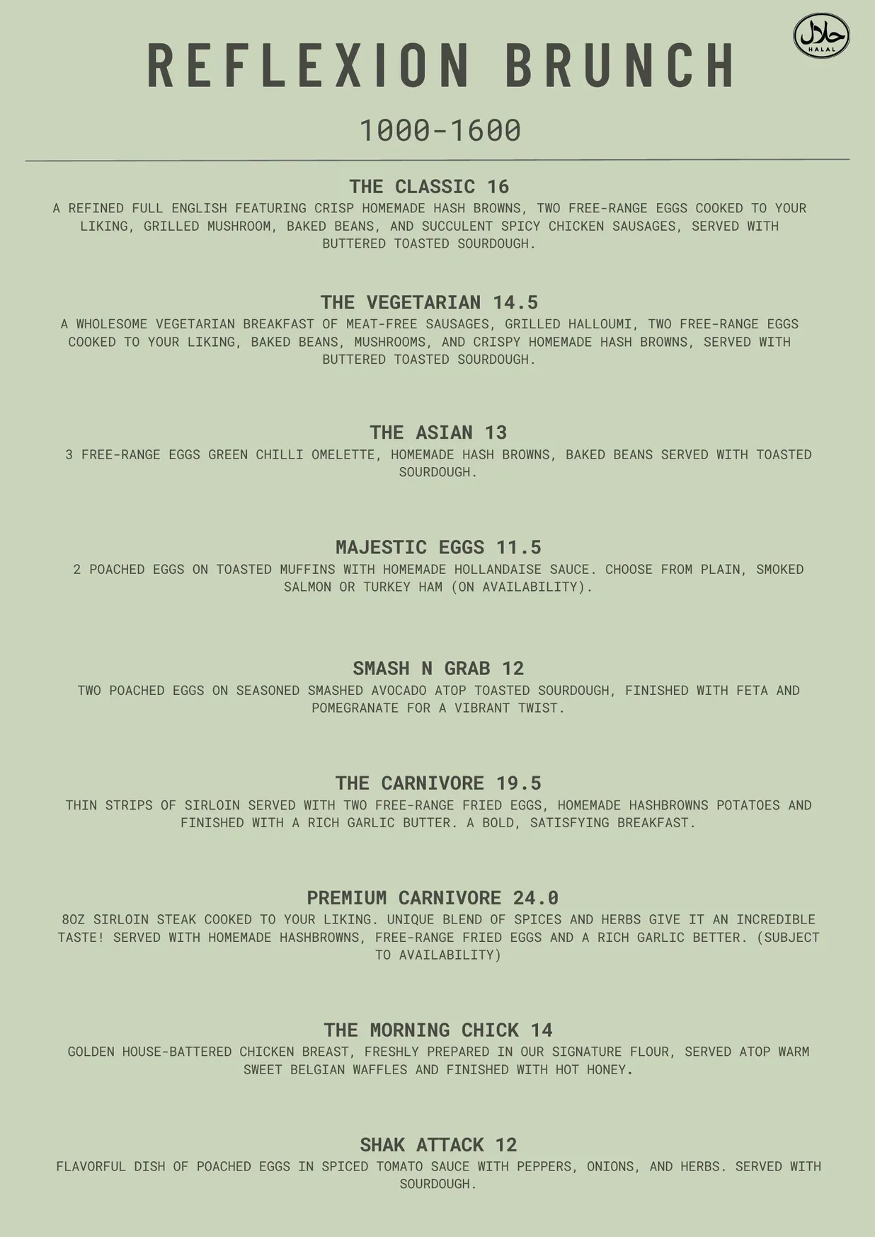 Reflexion menu, page 2