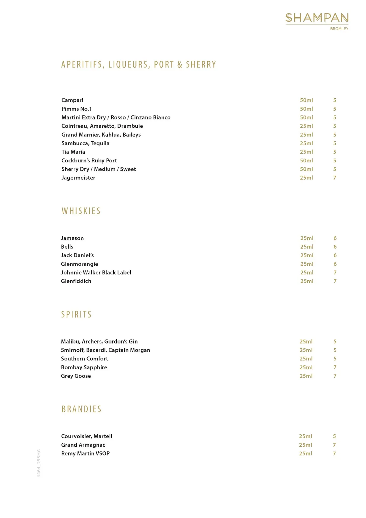 Shampan Bromley menu, page 19