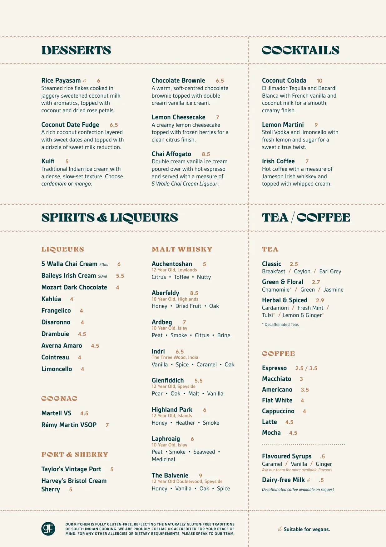 Madurai menu, page 3