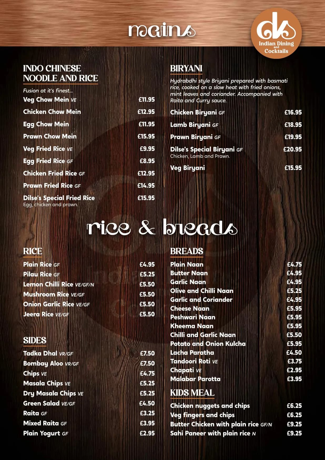 Dil Se menu, page 15