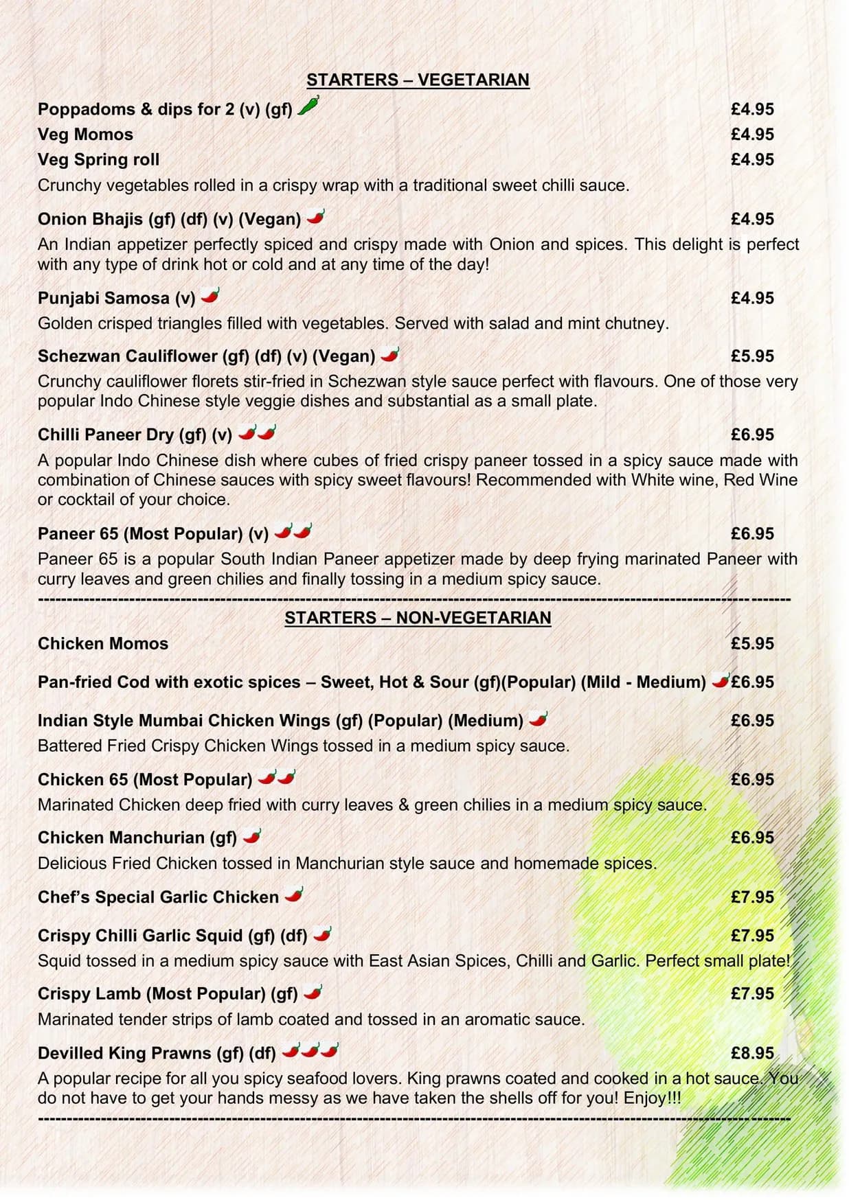 Maaya menu, page 2