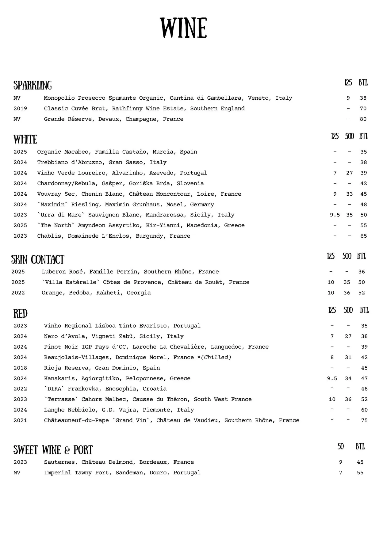 Barge East menu, page 4