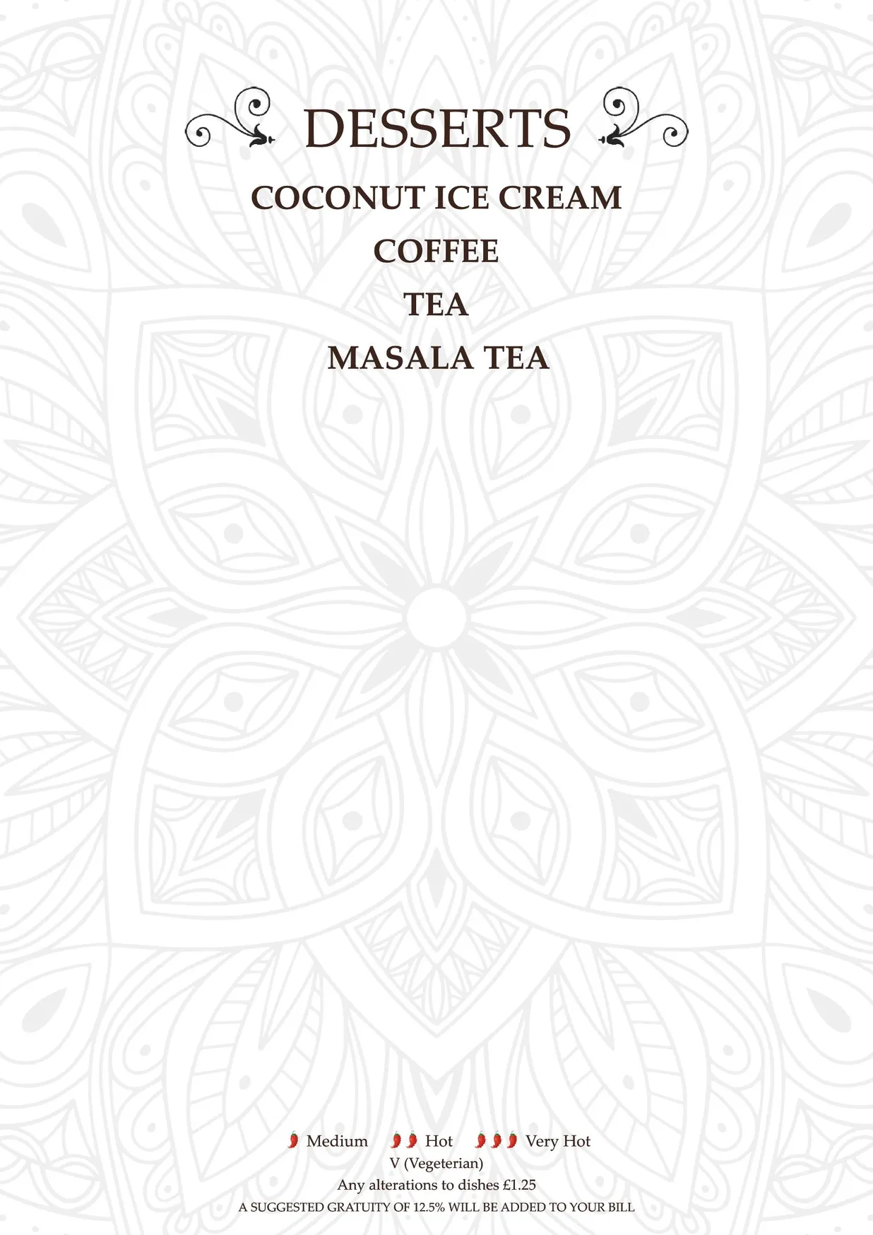 City Masala menu, page 4
