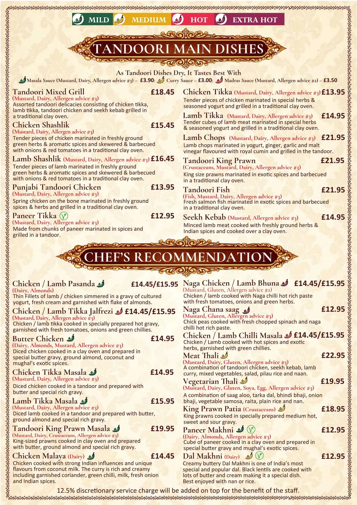 The Mughals Fitzrovia menu, page 4