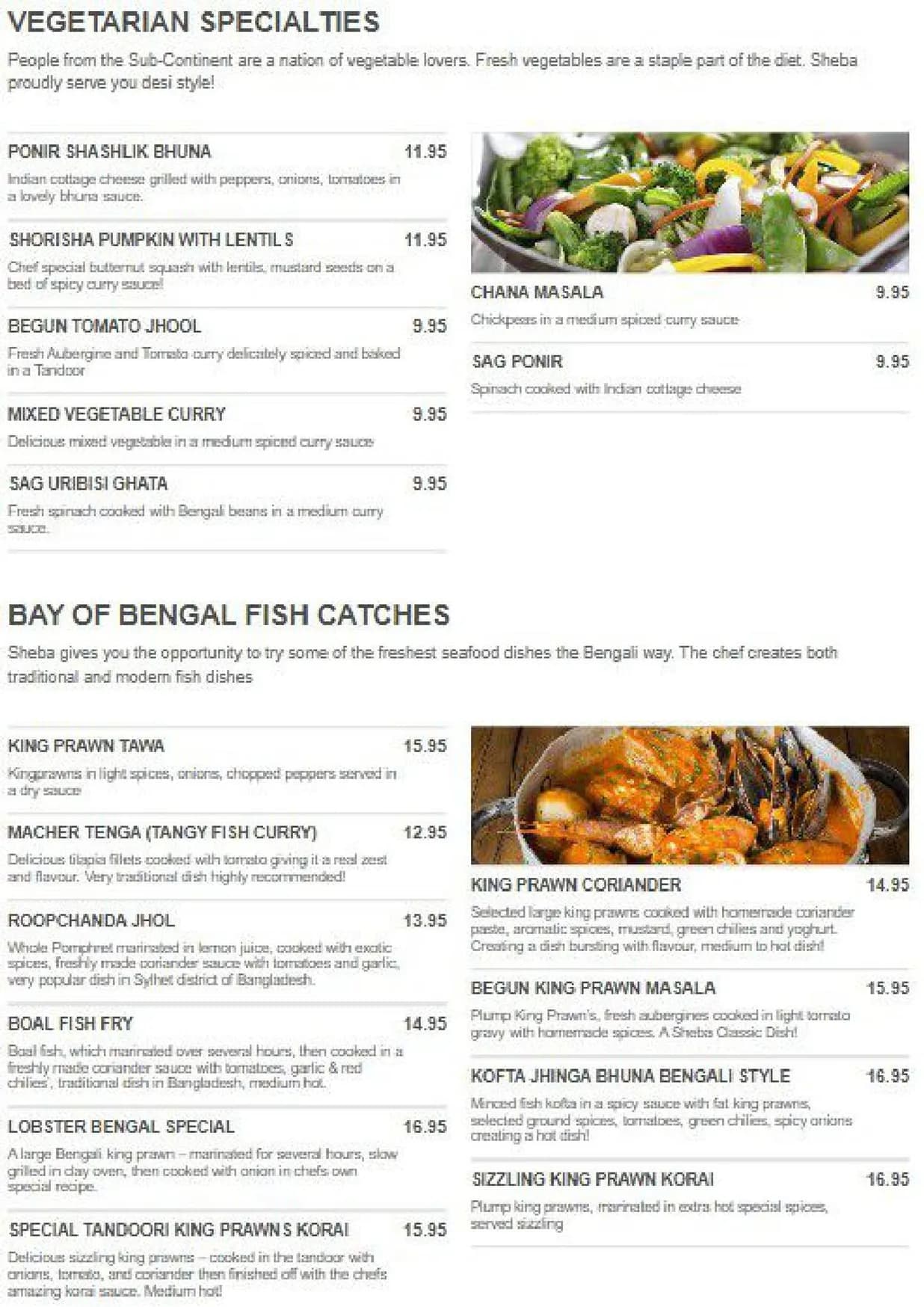 Sheba menu, page 7